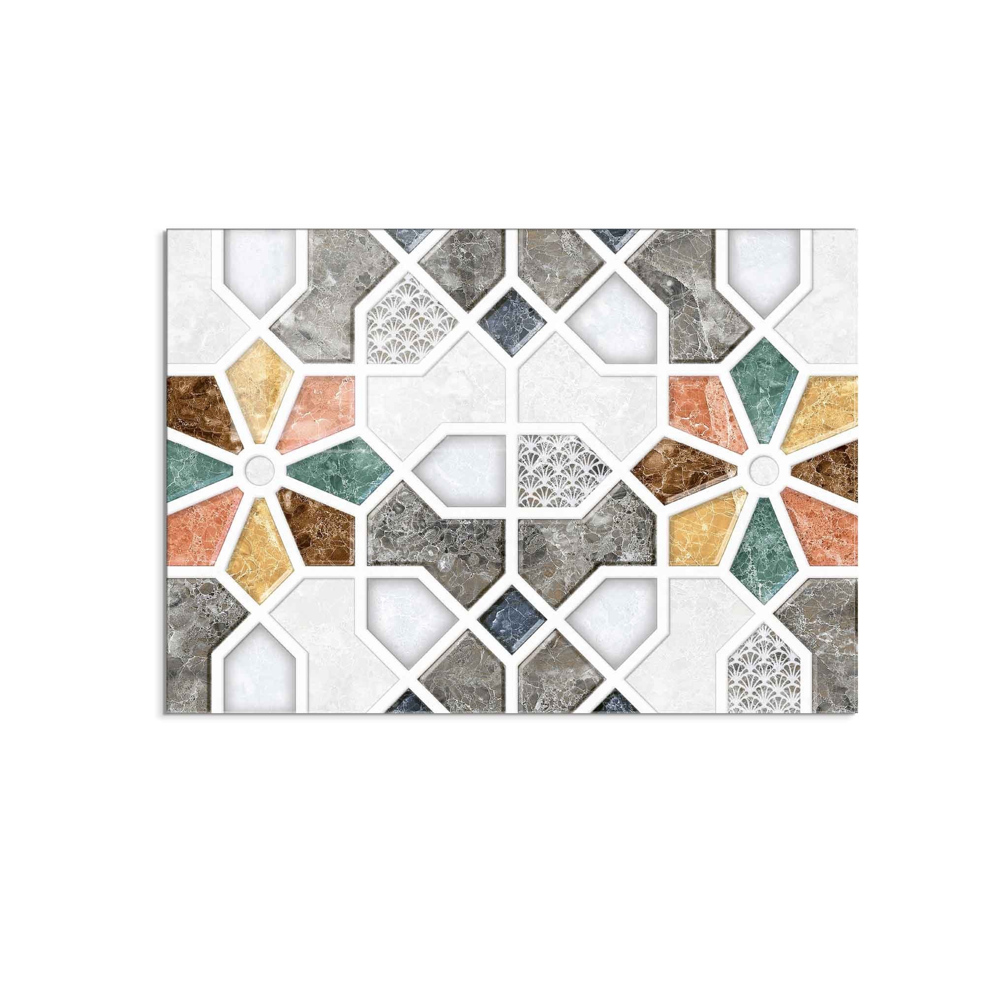 Quadro Decorativo em Vidro Temperado Multicolor 50x70cm - Arte Moderna para Decoração de Interiores