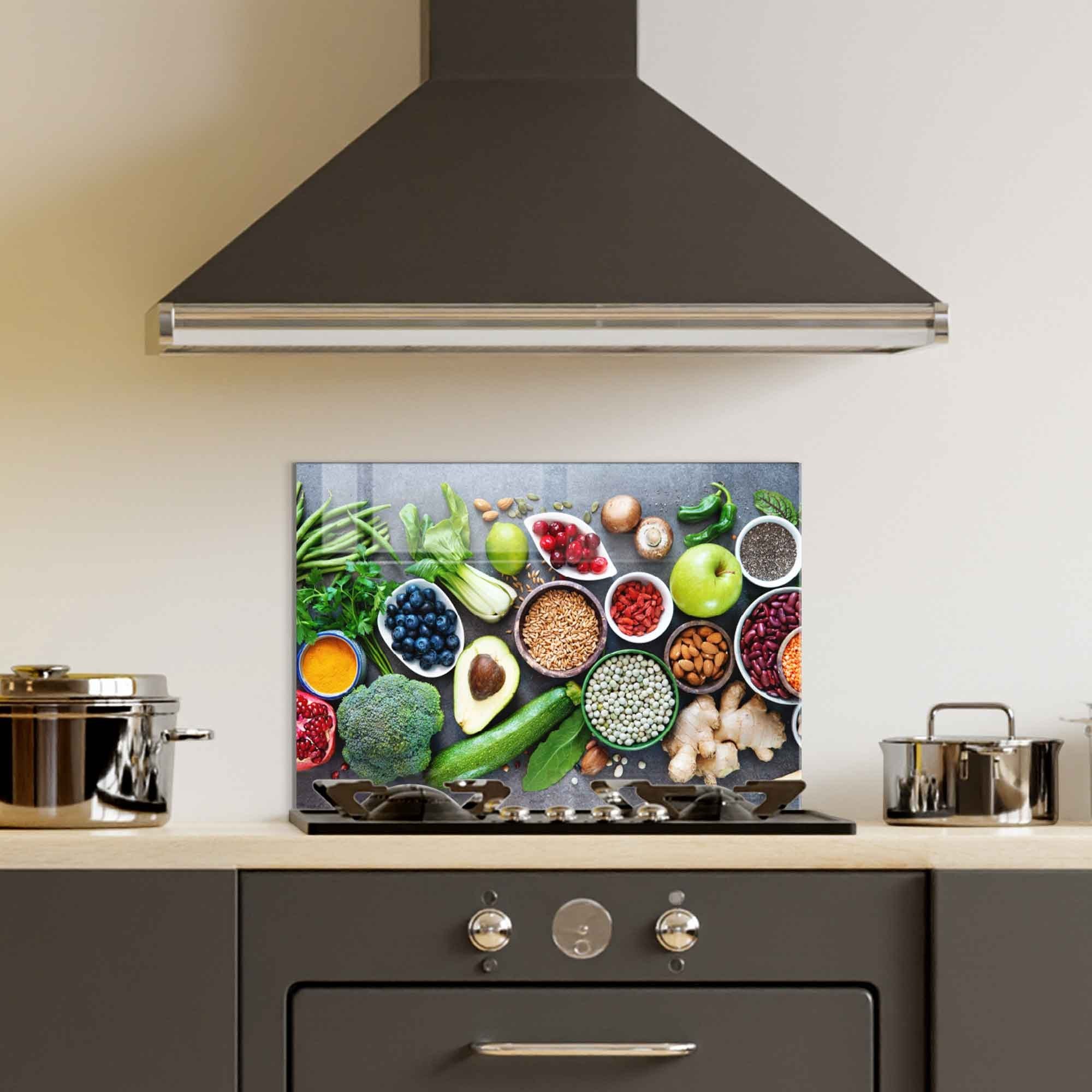 Quadro Decorativo em Vidro Temperado Multicolor 50x70cm - Arte Moderna para Decoração de Interiores