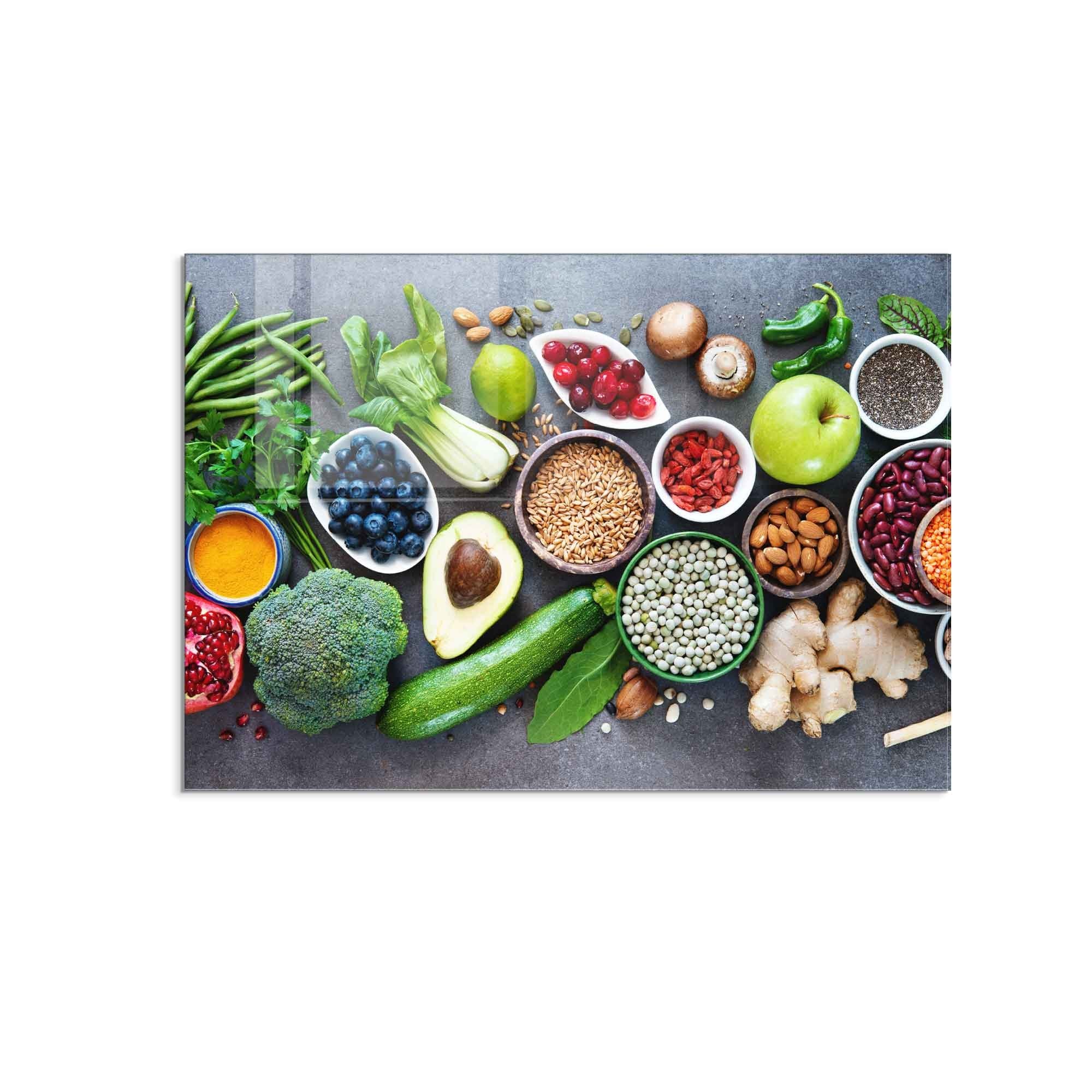 Quadro Decorativo em Vidro Temperado Multicolor 50x70cm - Arte Moderna para Decoração de Interiores