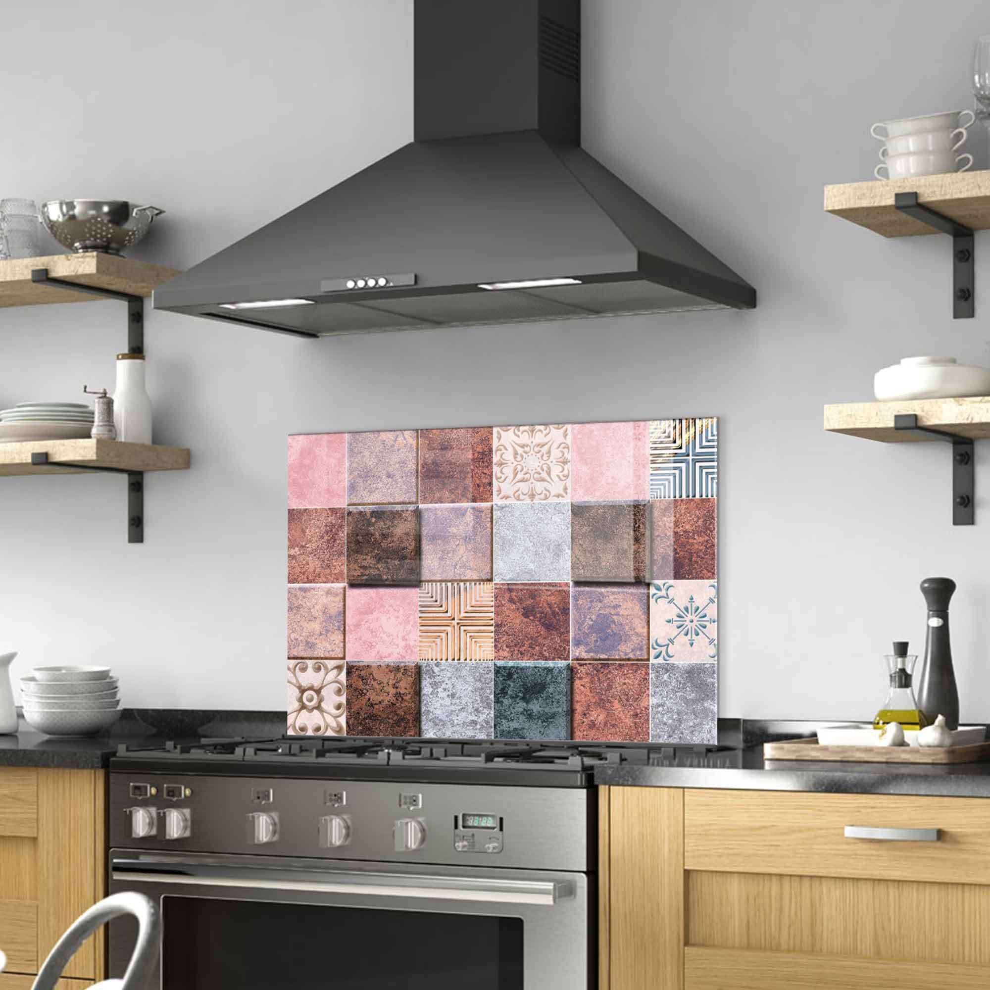 Quadro Decorativo em Vidro Temperado Multicolor 50x70cm - Arte Moderna para Decoração de Interiores