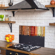 Arte Decorativa em Vidro Temperado 2077 - Pintura Multicolor 50x70cm para Decoração de Interiores