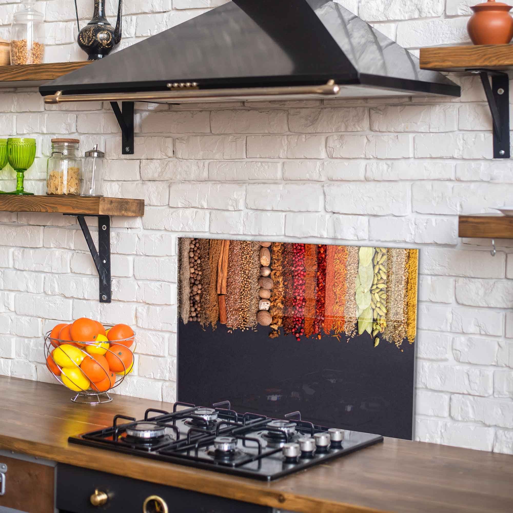 Arte Decorativa em Vidro Temperado 2077 - Pintura Multicolor 50x70cm para Decoração de Interiores