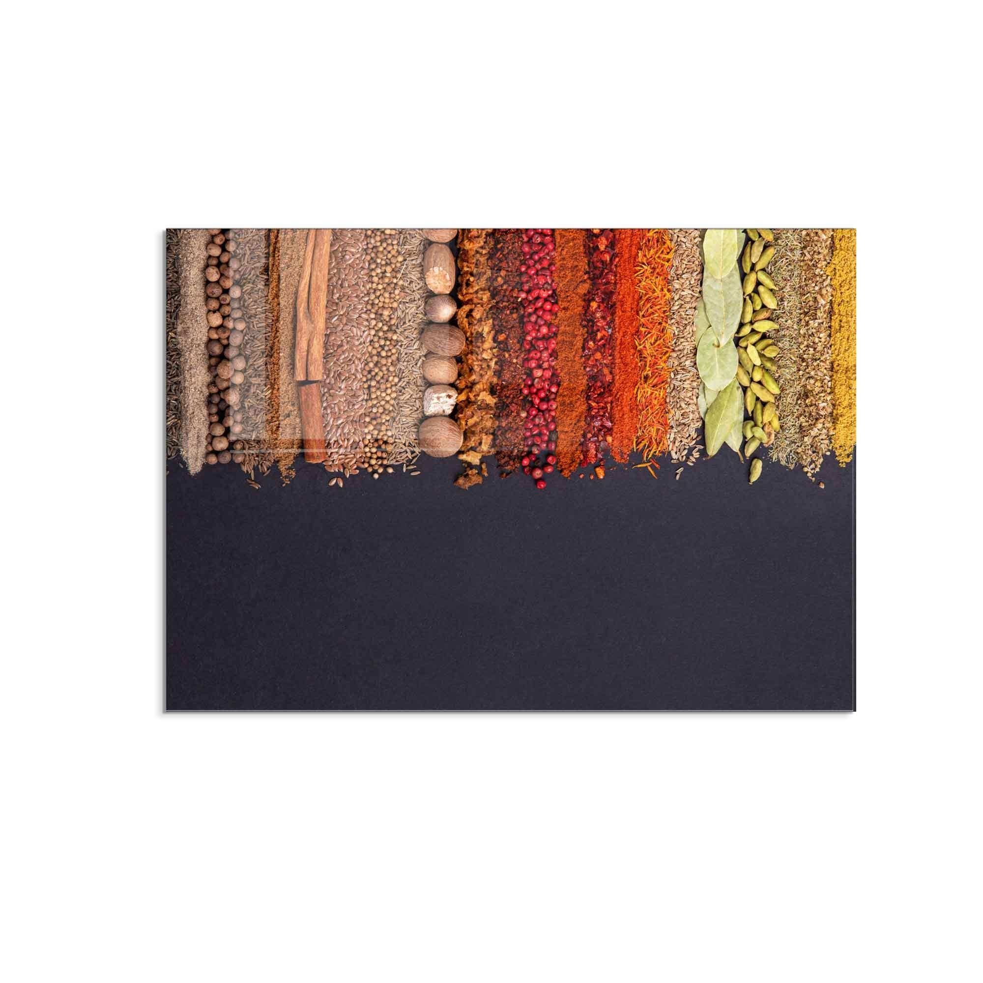 Arte Decorativa em Vidro Temperado 2077 - Pintura Multicolor 50x70cm para Decoração de Interiores