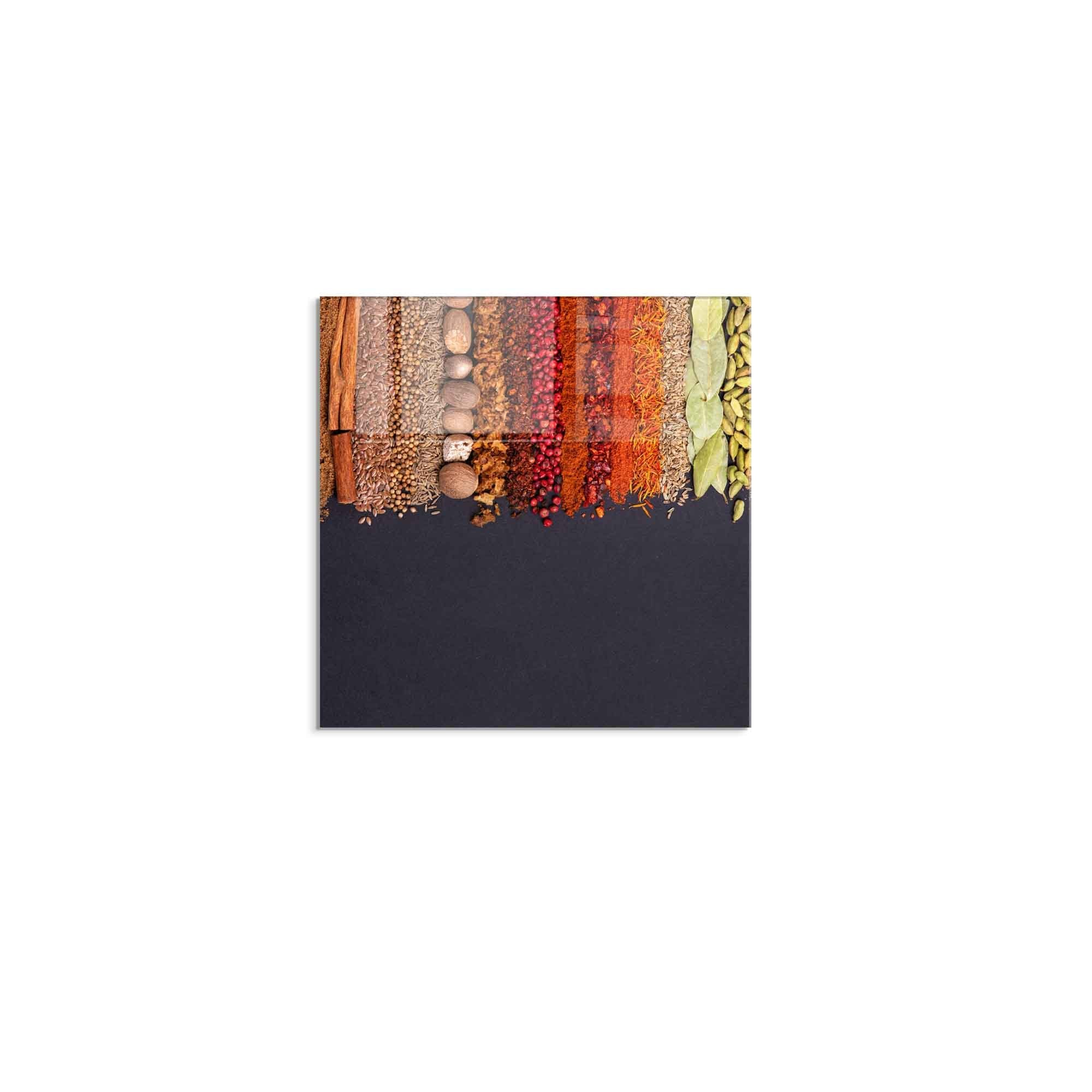 Arte Decorativa em Vidro Temperado Multicolor 60x60cm - Pintura Moderna para Parede