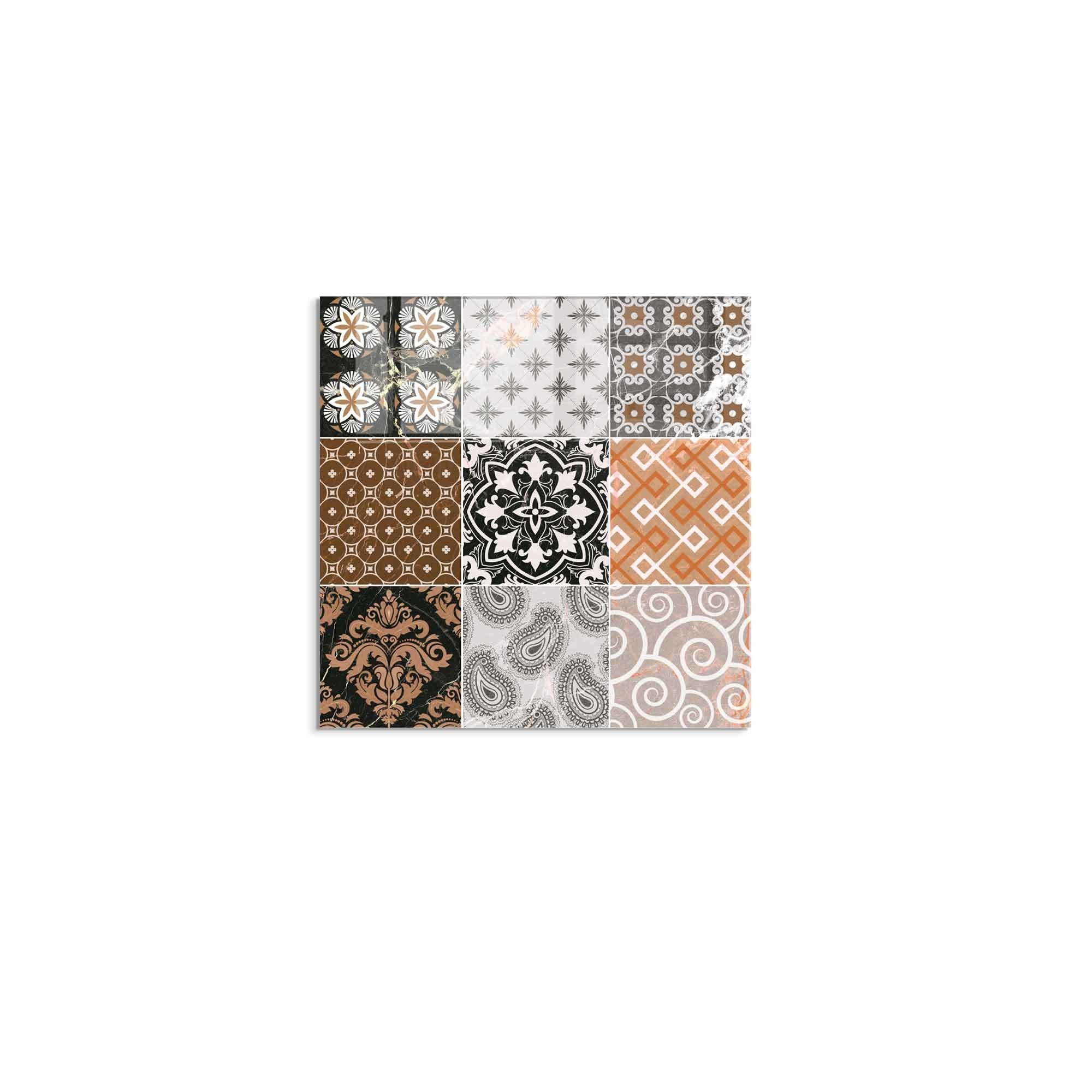 Arte em Vidro Temperado Multicolor 60x60cm - Pintura Decorativa Resistente e Elegante