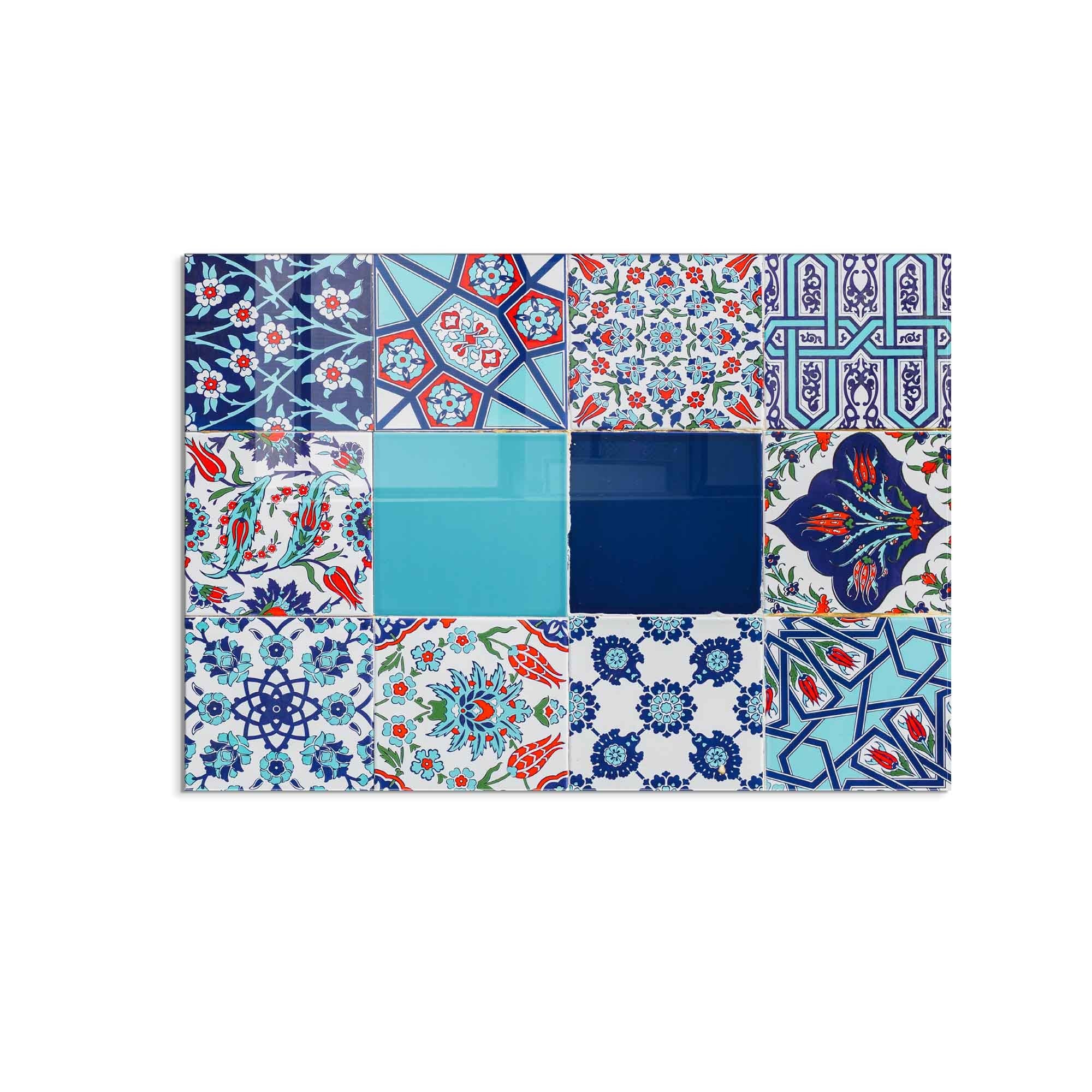 Quadro Decorativo em Vidro Temperado Multicolor 70x100cm - Arte Moderna para Decoração de Interiores