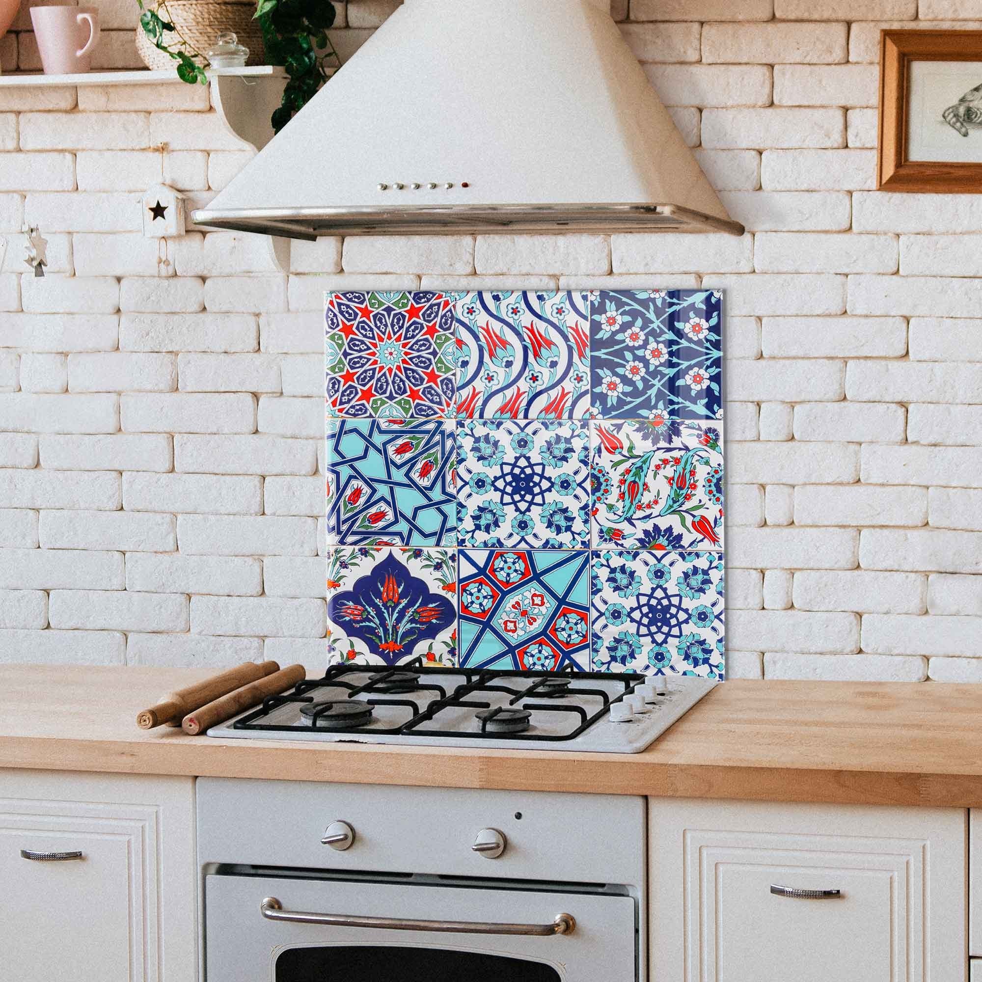 Arte em Vidro Temperado Multicolor 60x60cm - Pintura Decorativa Resistente e Elegante