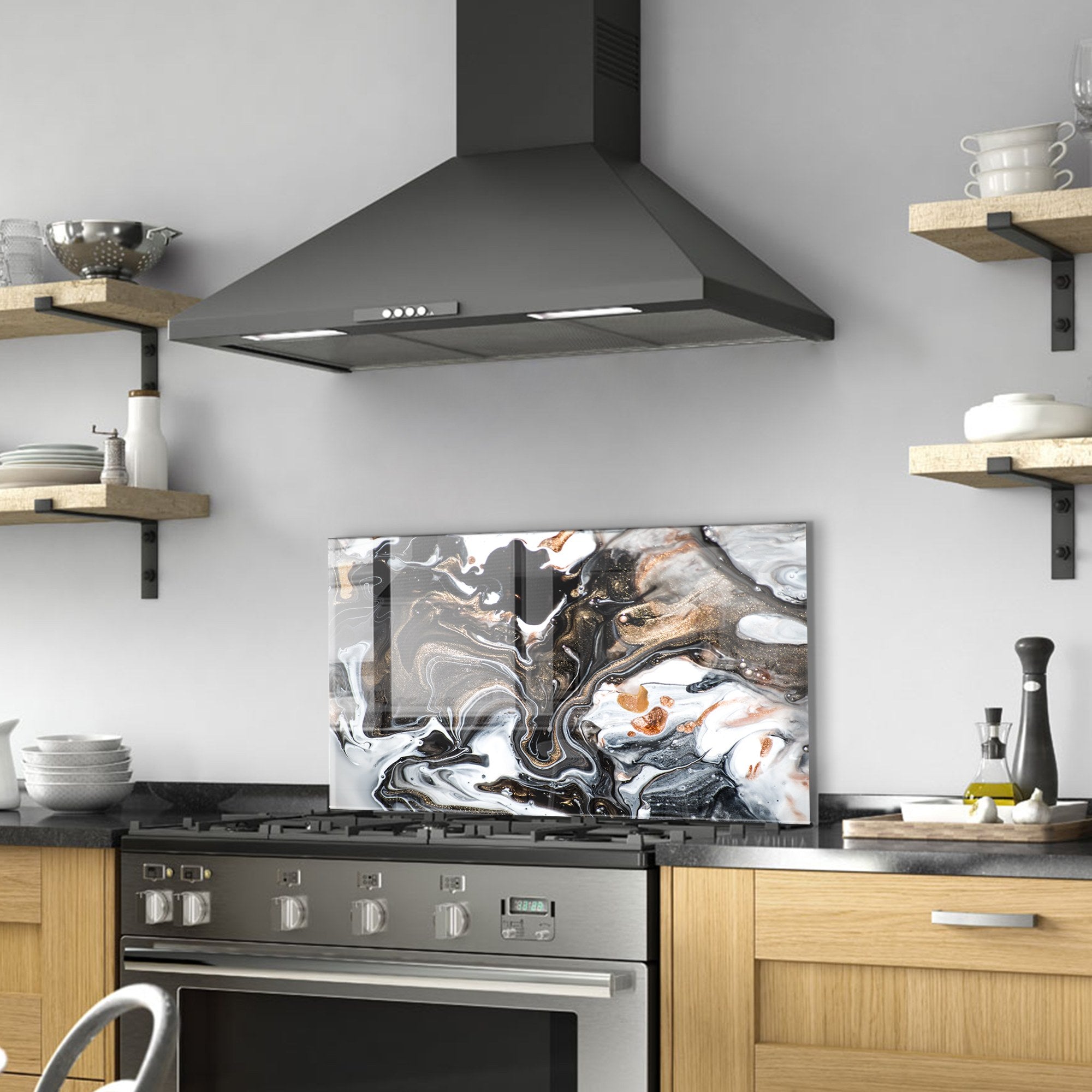 Quadro Decorativo em Vidro Temperado Multicolor 50x70cm - Arte Moderna para Decoração de Interiores