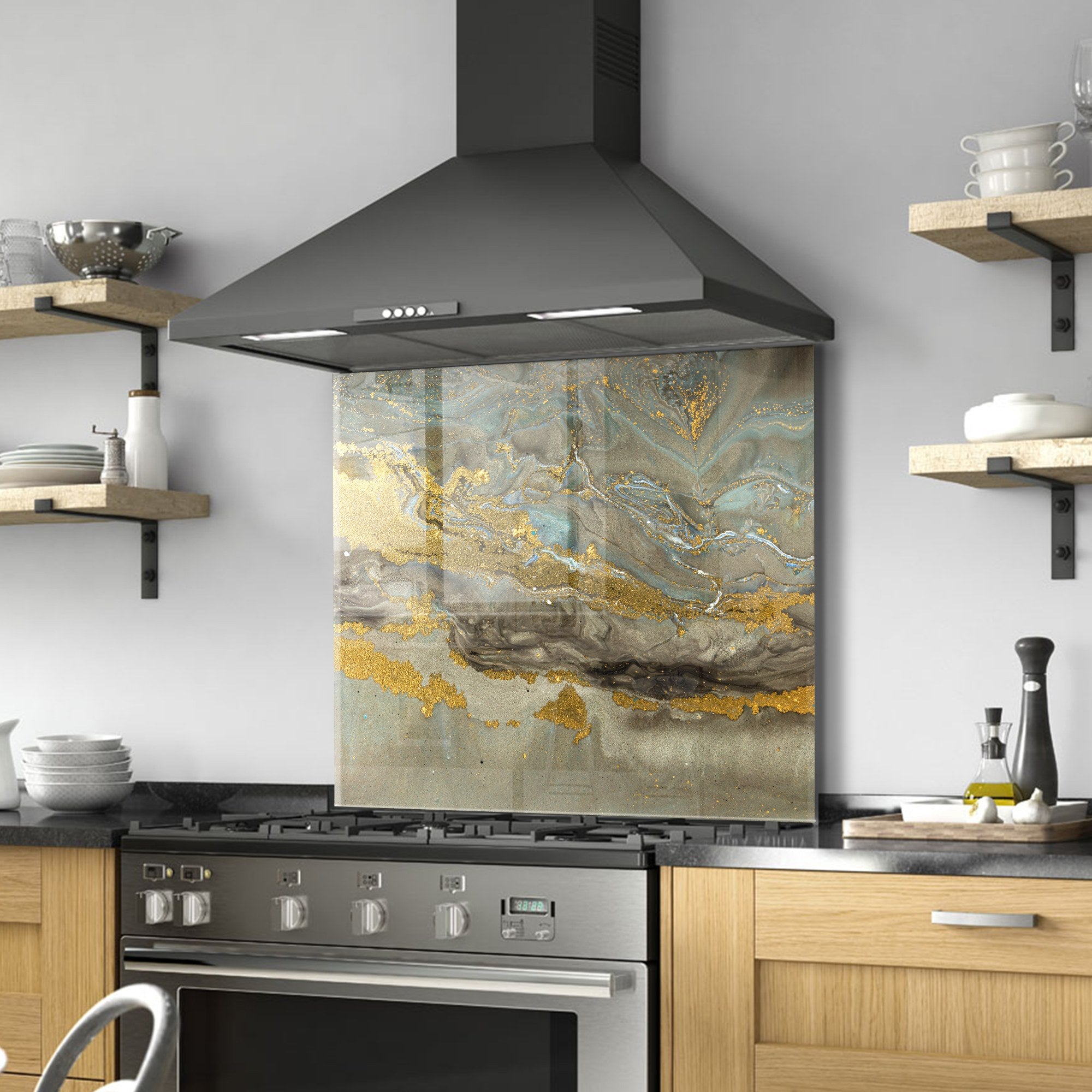 Arte em Vidro Temperado Multicolor 60x60cm - Pintura Decorativa Resistente e Elegante