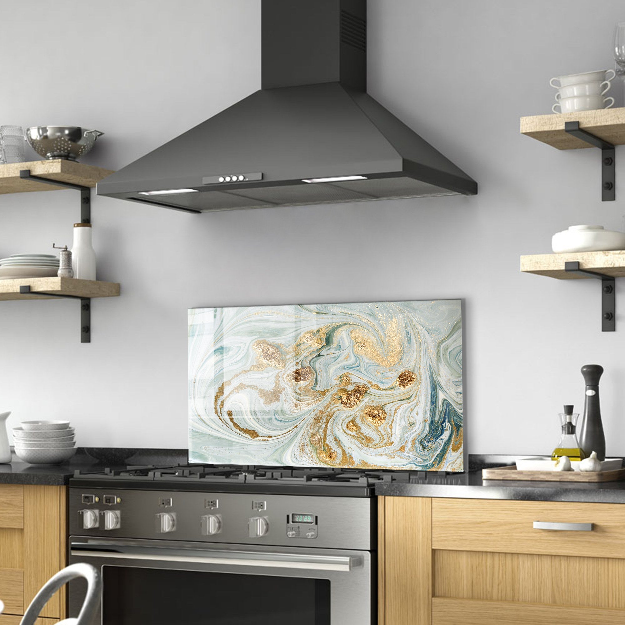 Quadro Decorativo em Vidro Temperado Multicolor 50x70cm - Arte Moderna para Decoração de Interiores