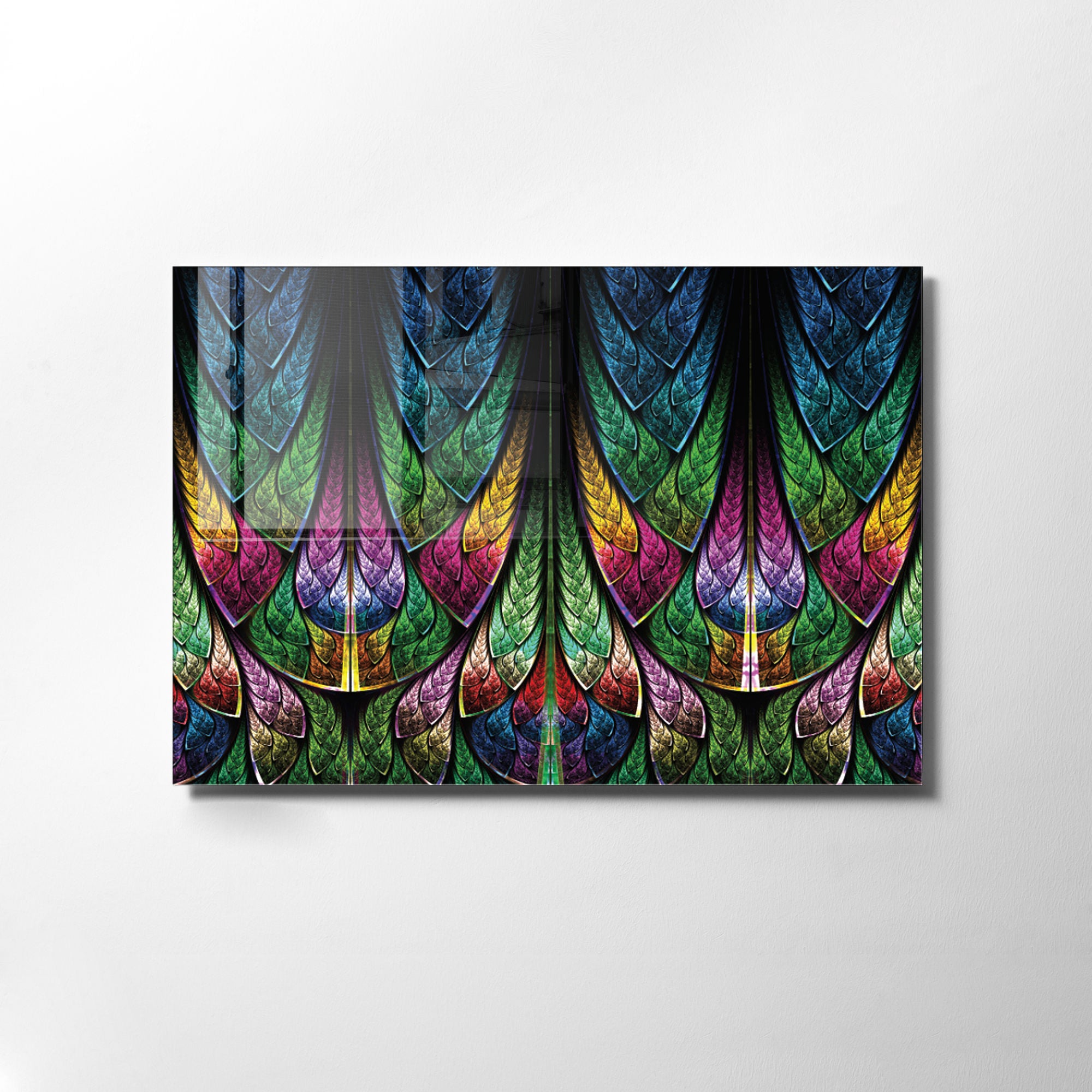 Quadro Decorativo em Vidro Temperado Multicolor 45x65cm - Arte Moderna para Transformar o Seu Espaço