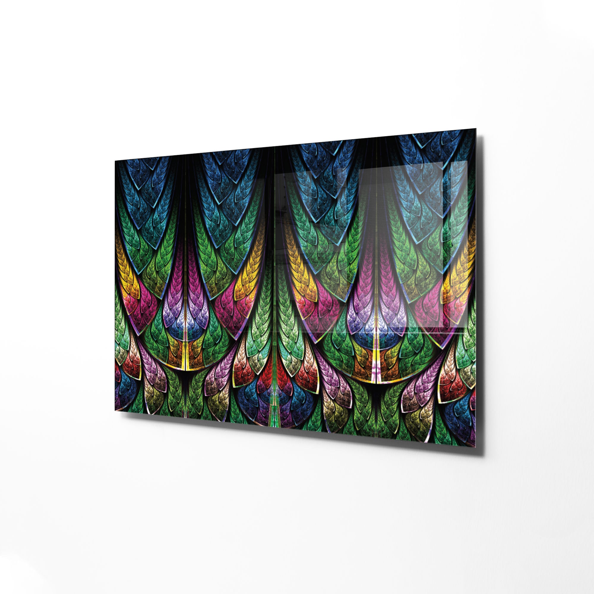 Quadro Decorativo em Vidro Temperado Multicolor 45x65cm - Arte Moderna para Transformar o Seu Espaço