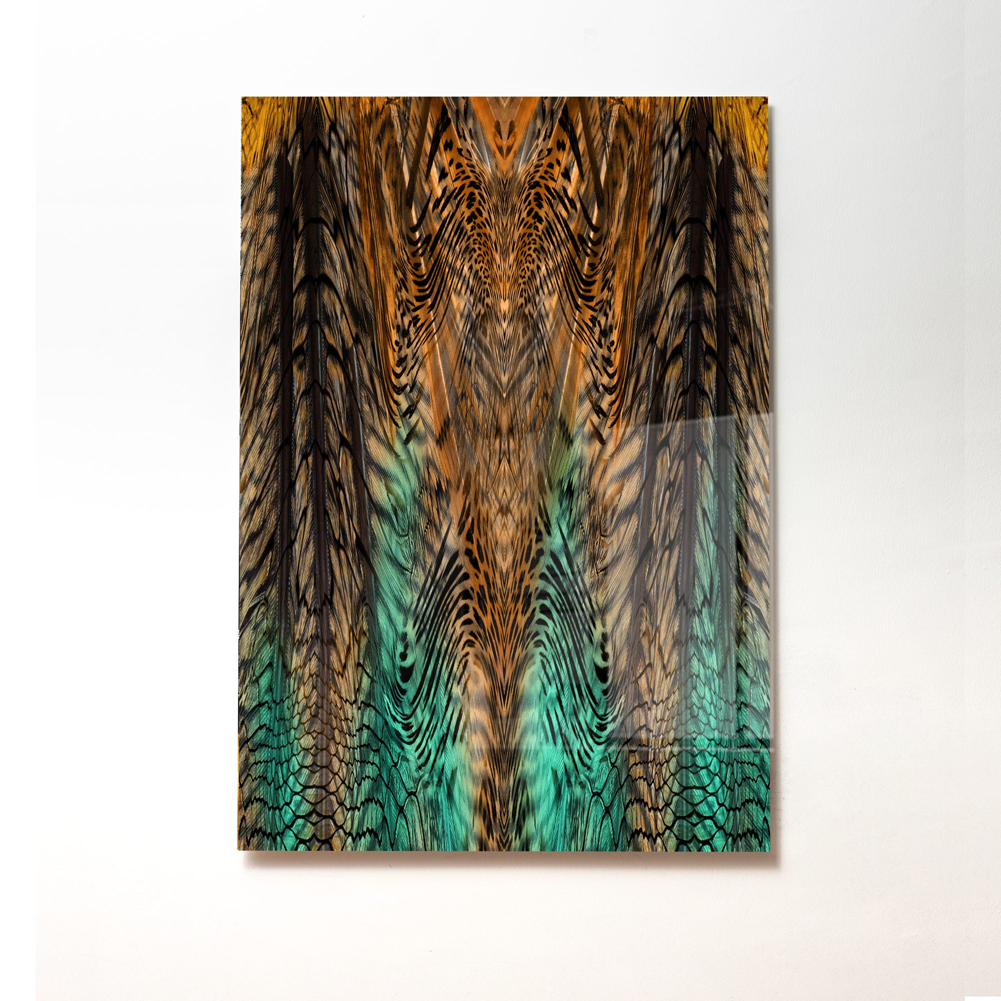 Quadro Decorativo em Vidro Temperado Multicolor 50x70cm - Arte Moderna para Transformar o Seu Espaço