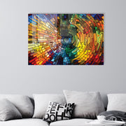 Quadro Decorativo em Vidro Temperado Multicolor 50x70cm - Arte Moderna para Transformar o Seu Espaço