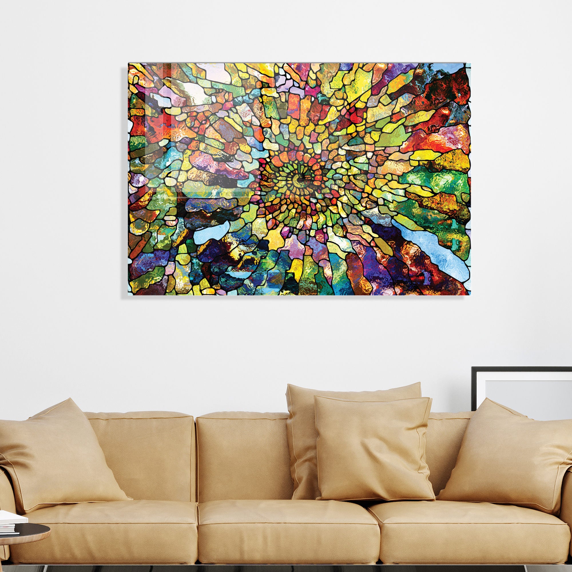 Quadro Decorativo em Vidro Temperado Multicolor 70x100cm - Arte Moderna para Transformar o Seu Espaço