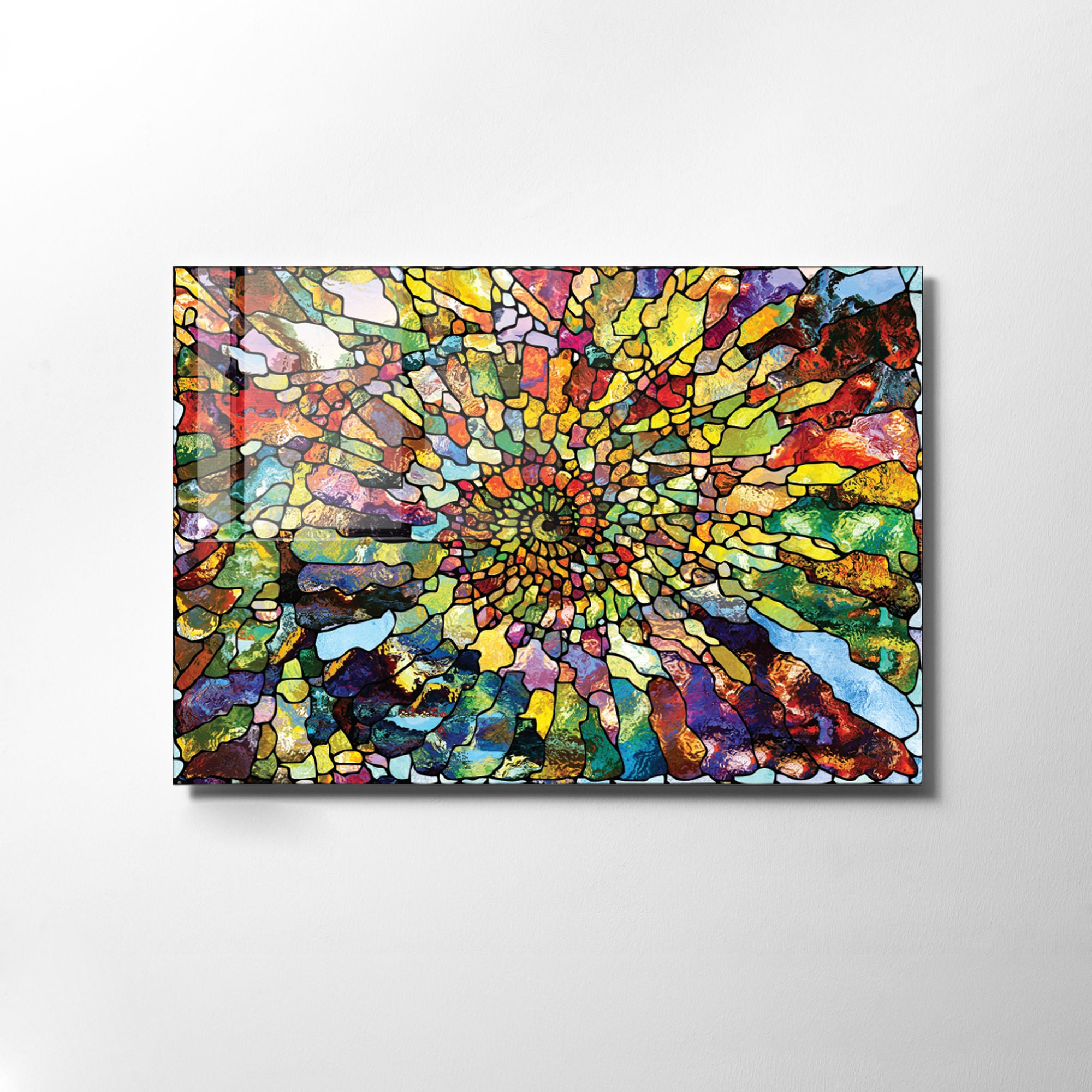 Quadro Decorativo em Vidro Temperado Multicolor 45x65cm - Arte Moderna para Transformar o Seu Espaço