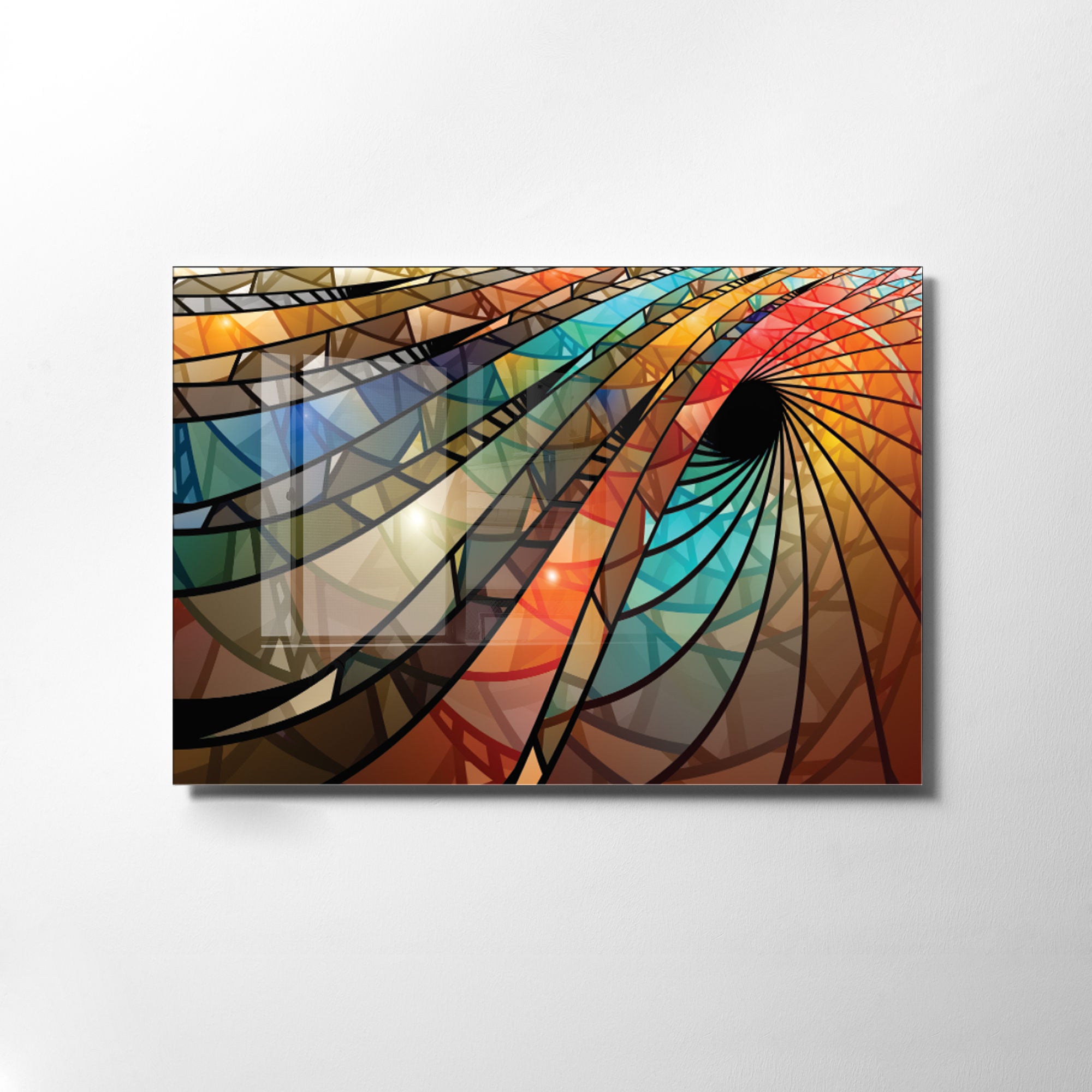 Quadro Decorativo em Vidro Temperado Multicolor 50x70cm - Arte Moderna para Transformar o Seu Espaço