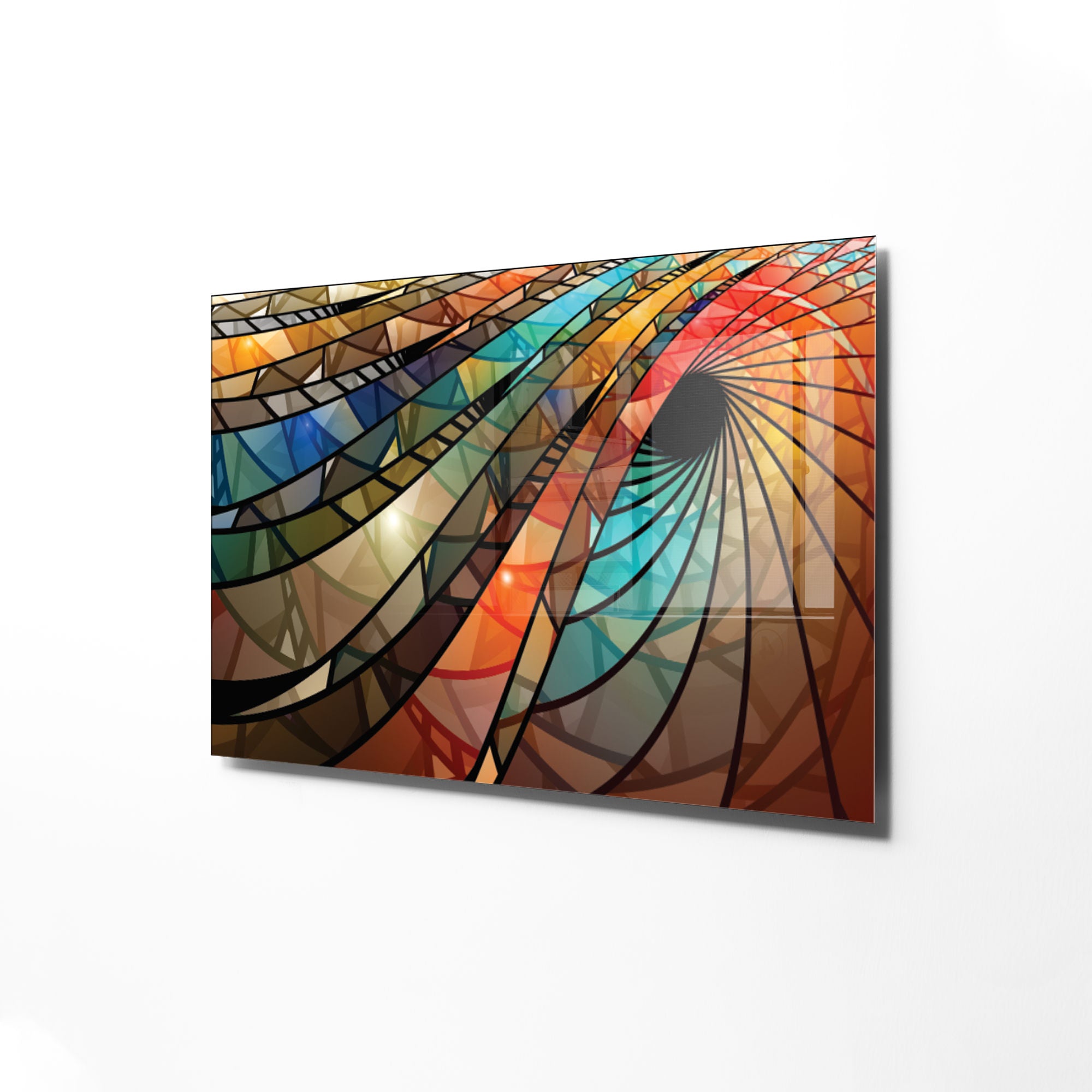 Quadro Decorativo em Vidro Temperado Multicolor 30x45cm - Arte Moderna para Decoração de Interiores