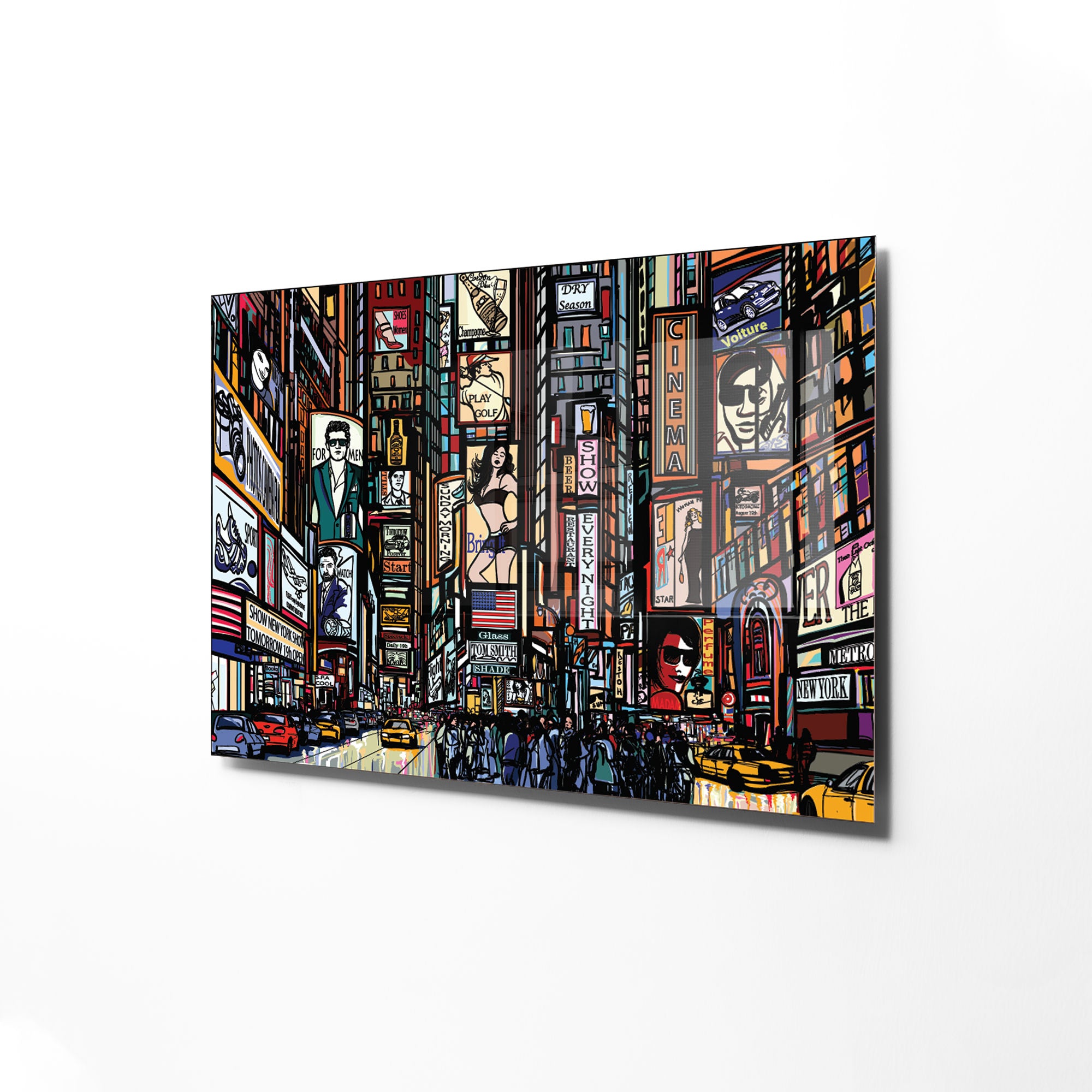 Quadro Decorativo em Vidro Temperado Multicolor 50x70cm - Arte Moderna para Transformar o Seu Espaço