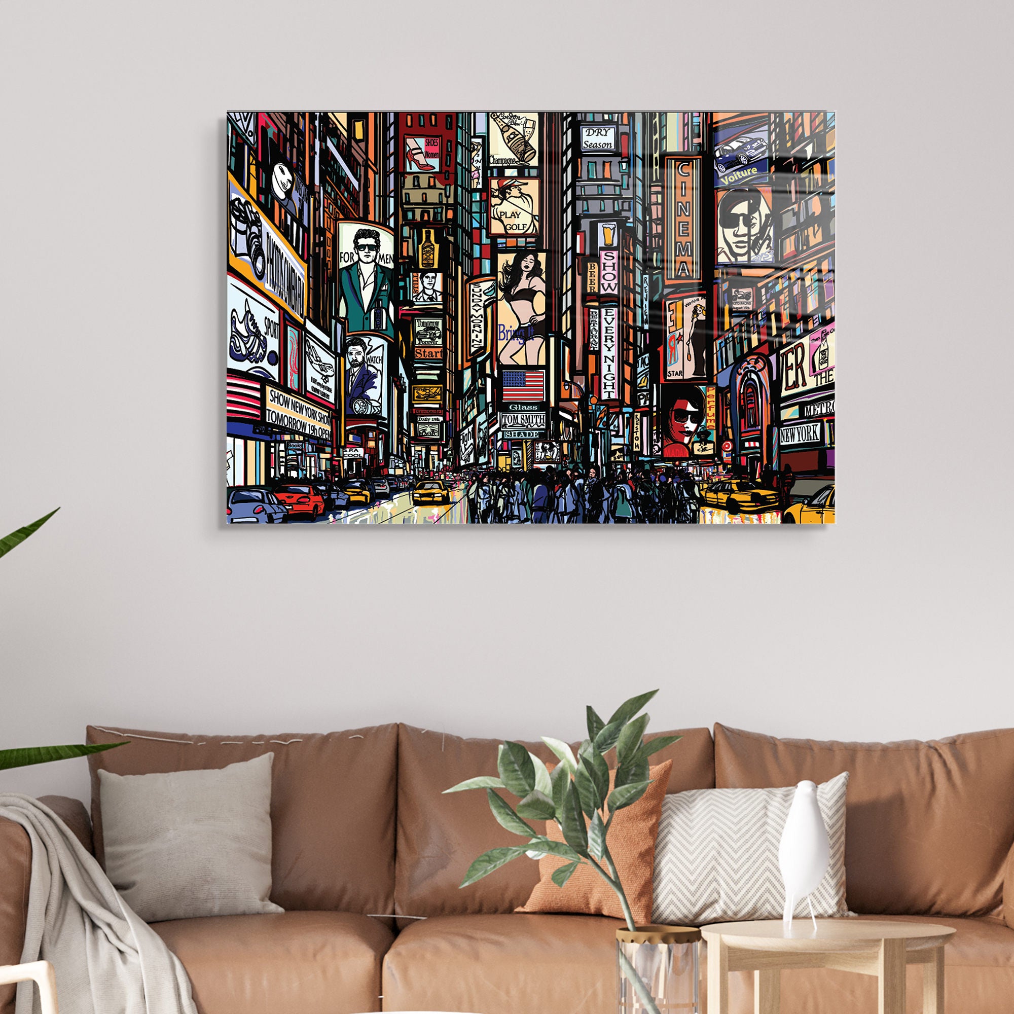 Quadro Decorativo em Vidro Temperado Multicolor 45x65cm - Arte Moderna para Transformar o Seu Espaço