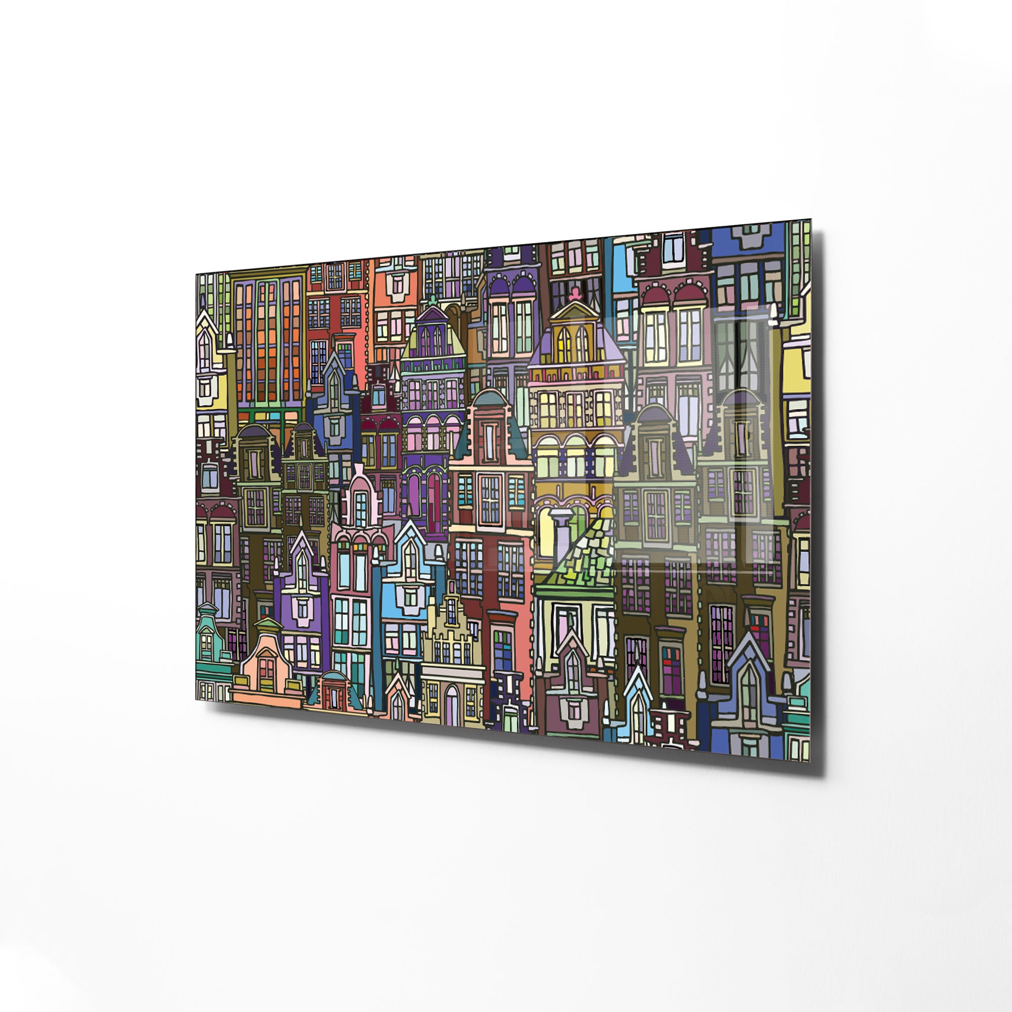 Quadro Decorativo em Vidro Temperado Multicolor 70x100cm - Arte Moderna para Transformar o Seu Espaço