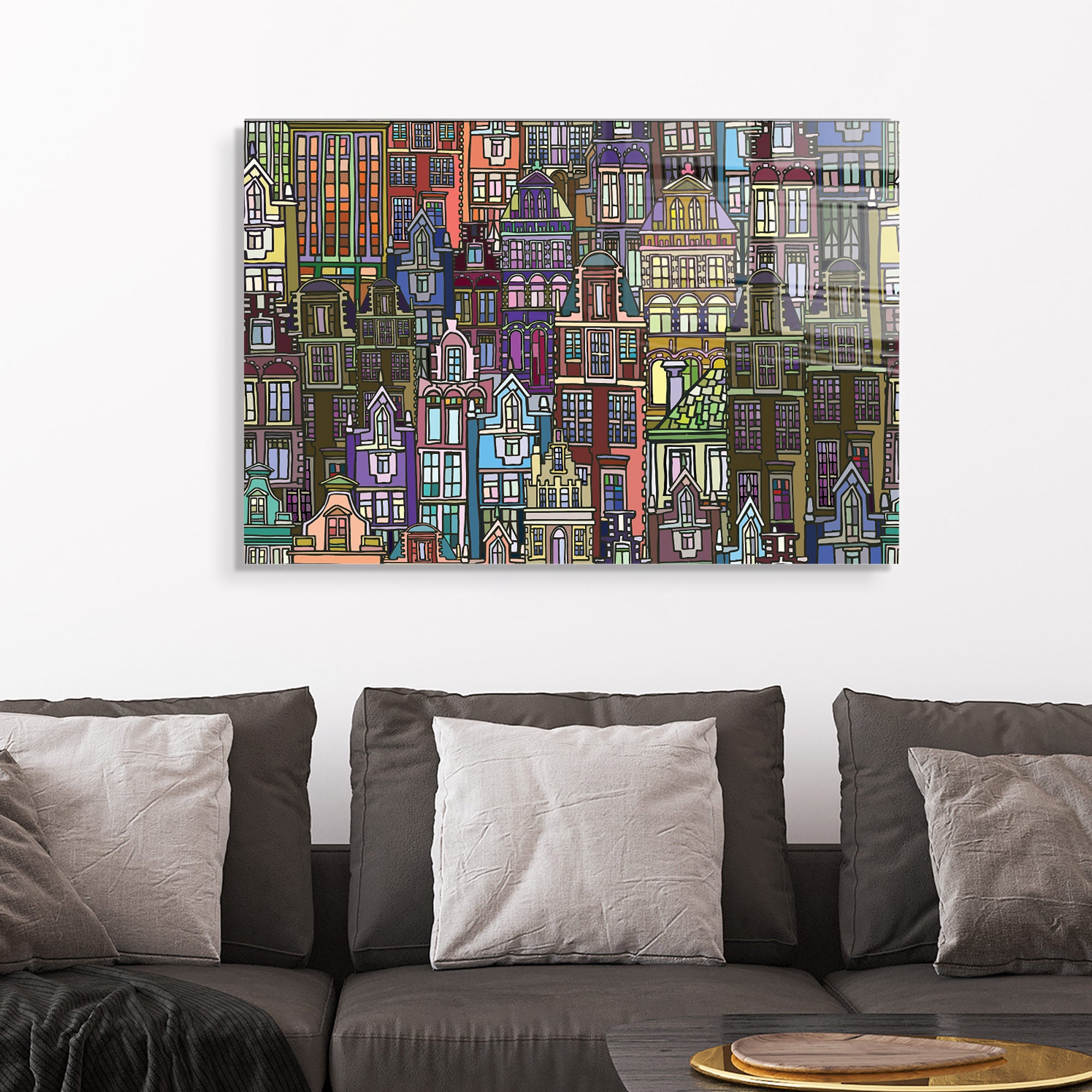 Quadro Decorativo em Vidro Temperado Multicolor 45x65cm - Arte Moderna para Transformar o Seu Espaço