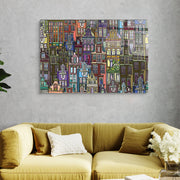 Quadro Decorativo em Vidro Temperado Multicolor 30x45cm - Arte Moderna para Decoração de Interiores