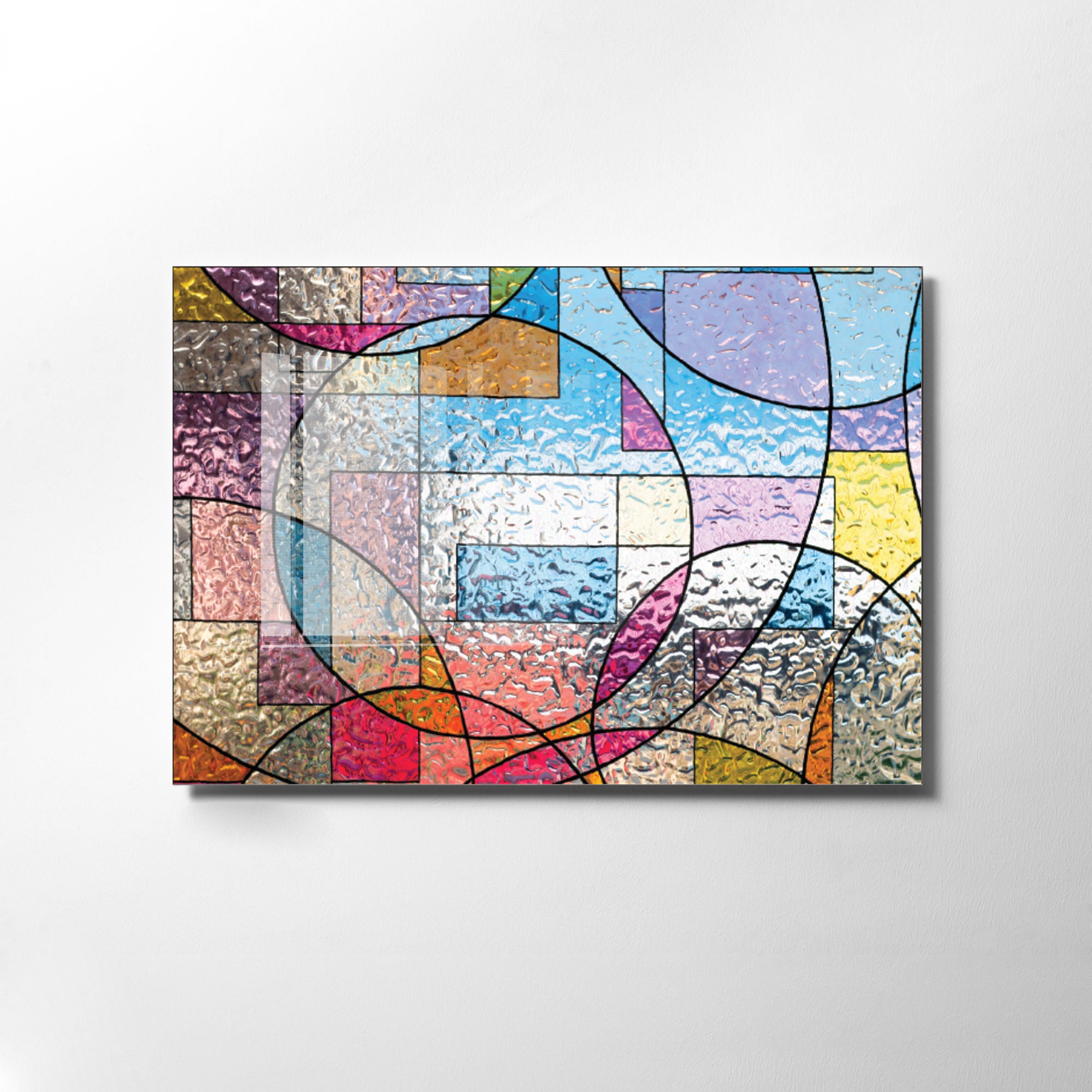 Quadro Decorativo em Vidro Temperado Multicolor 50x70cm - Arte Moderna para Transformar o Seu Espaço