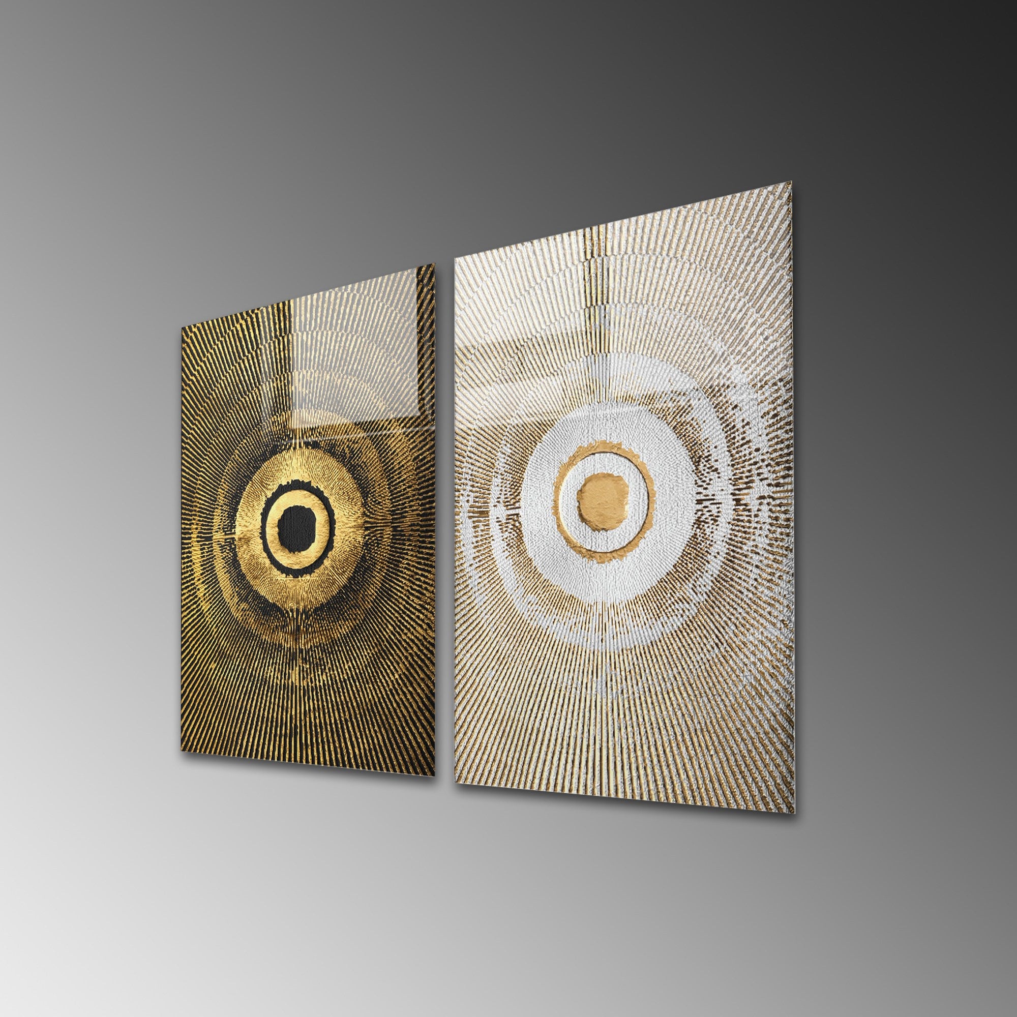 Conjunto de 2 Quadros Decorativos em Vidro Temperado Multicolor 50x70cm - Arte Moderna para Decoração de Interiores