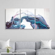 Conjunto de 3 Quadros Decorativos em Vidro Temperado Multicolor - 45x65cm - Arte Moderna para Decoração de Interiores