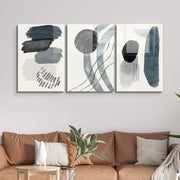 Conjunto de 3 Quadros Decorativos em Vidro Temperado Multicolor - 45x65cm - Arte Moderna para Decoração de Interiores