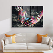 Quadro Decorativo em Vidro Temperado Multicolor 30x45cm - Arte Moderna para Decoração de Interiores