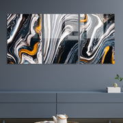 Conjunto de 3 Quadros Decorativos em Vidro Temperado Multicolor - 50x70cm - Arte Moderna para Decoração de Interiores