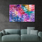 Quadro Decorativo em Vidro Temperado Multicolor 30x45cm - Arte Moderna para Decoração de Interiores