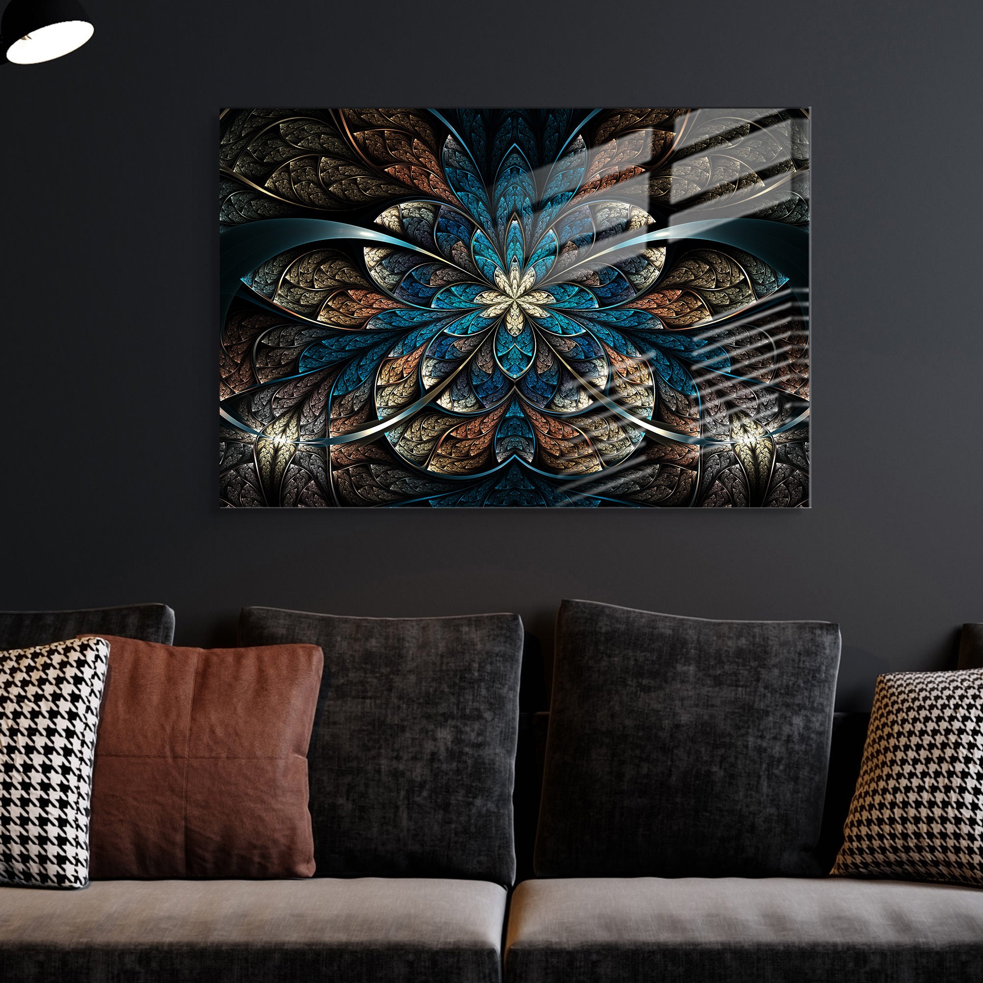 Quadro Decorativo em Vidro Temperado Multicolor 70x100cm - Arte Moderna para Transformar o Seu Espaço