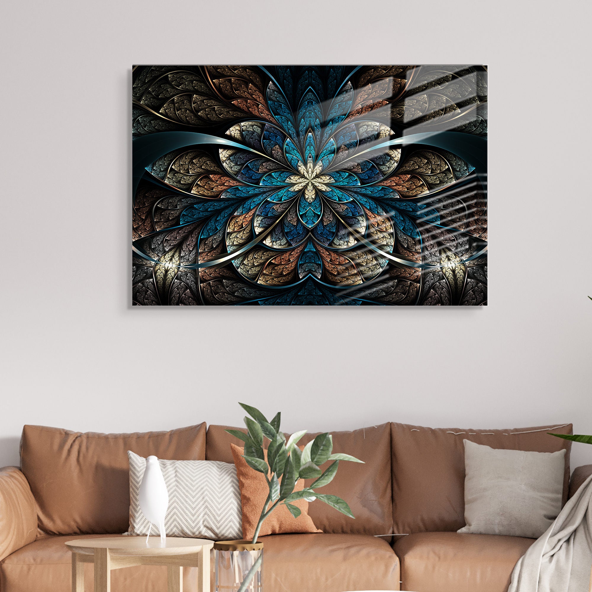 Quadro Decorativo em Vidro Temperado Multicolor 45x65cm - Arte Moderna para Transformar o Seu Espaço