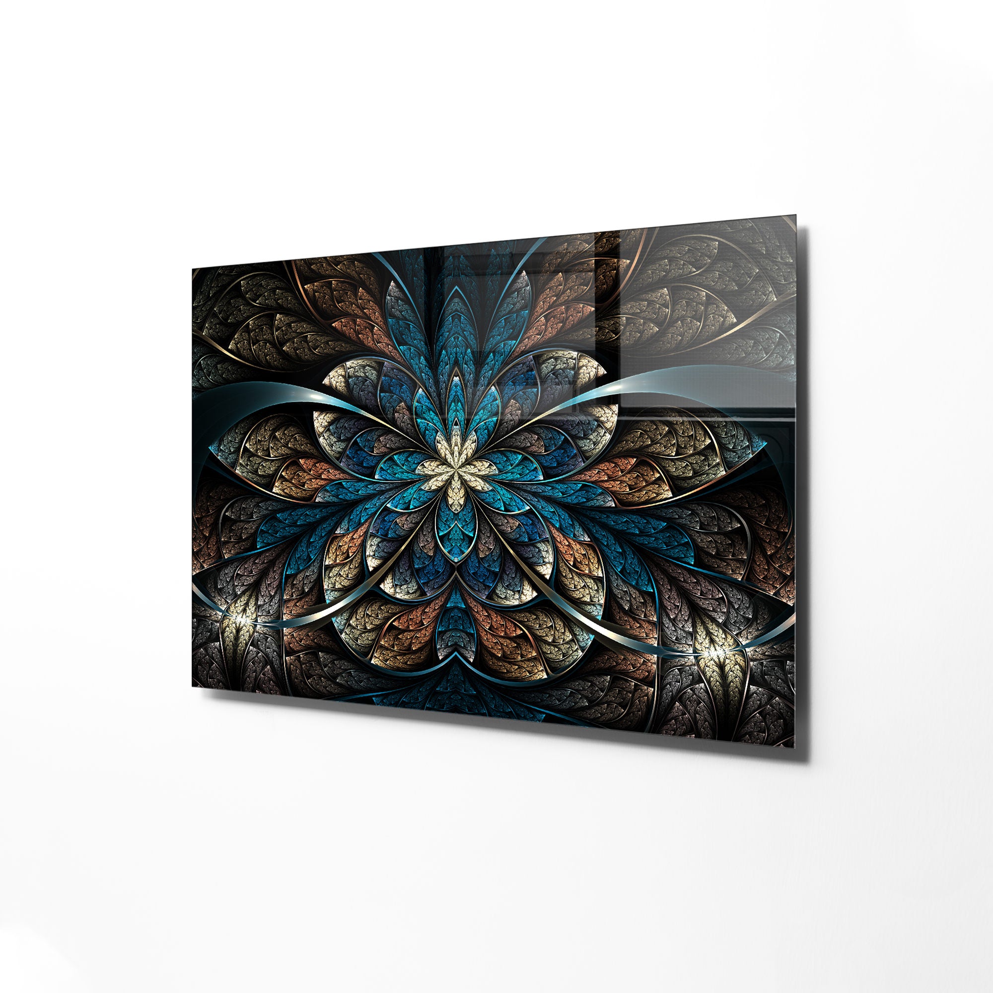 Quadro Decorativo em Vidro Temperado Multicolor 30x45cm - Arte Moderna para Decoração de Interiores