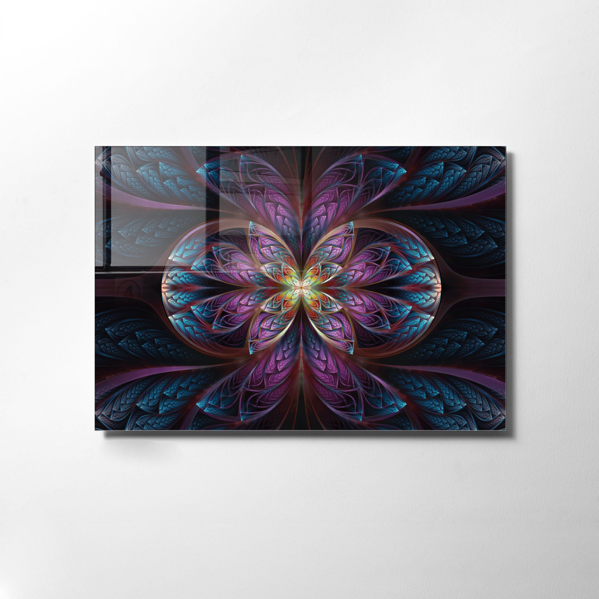 Quadro Decorativo em Vidro Temperado Multicolor 30x45cm - Arte Moderna para Decoração de Interiores