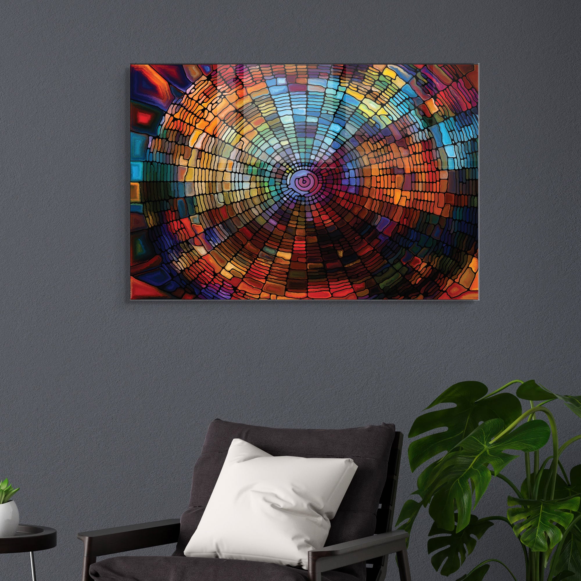 Quadro Decorativo em Vidro Temperado Multicolor 70x100cm - Arte Moderna para Transformar o Seu Espaço