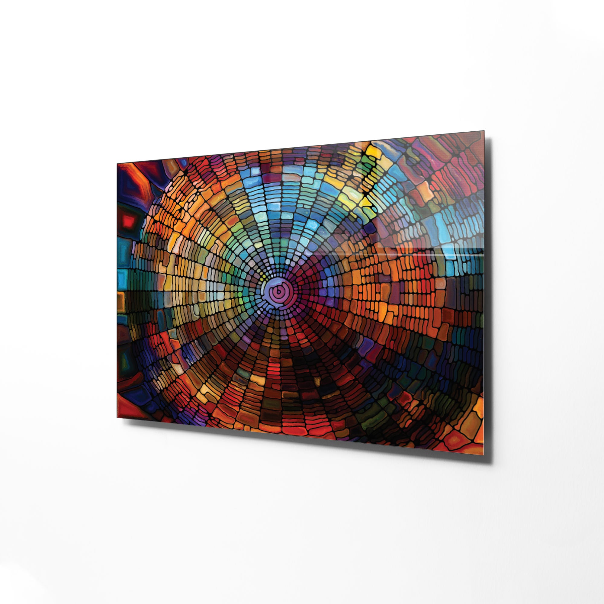 Quadro Decorativo em Vidro Temperado Multicolor 30x45cm - Arte Moderna para Decoração de Interiores