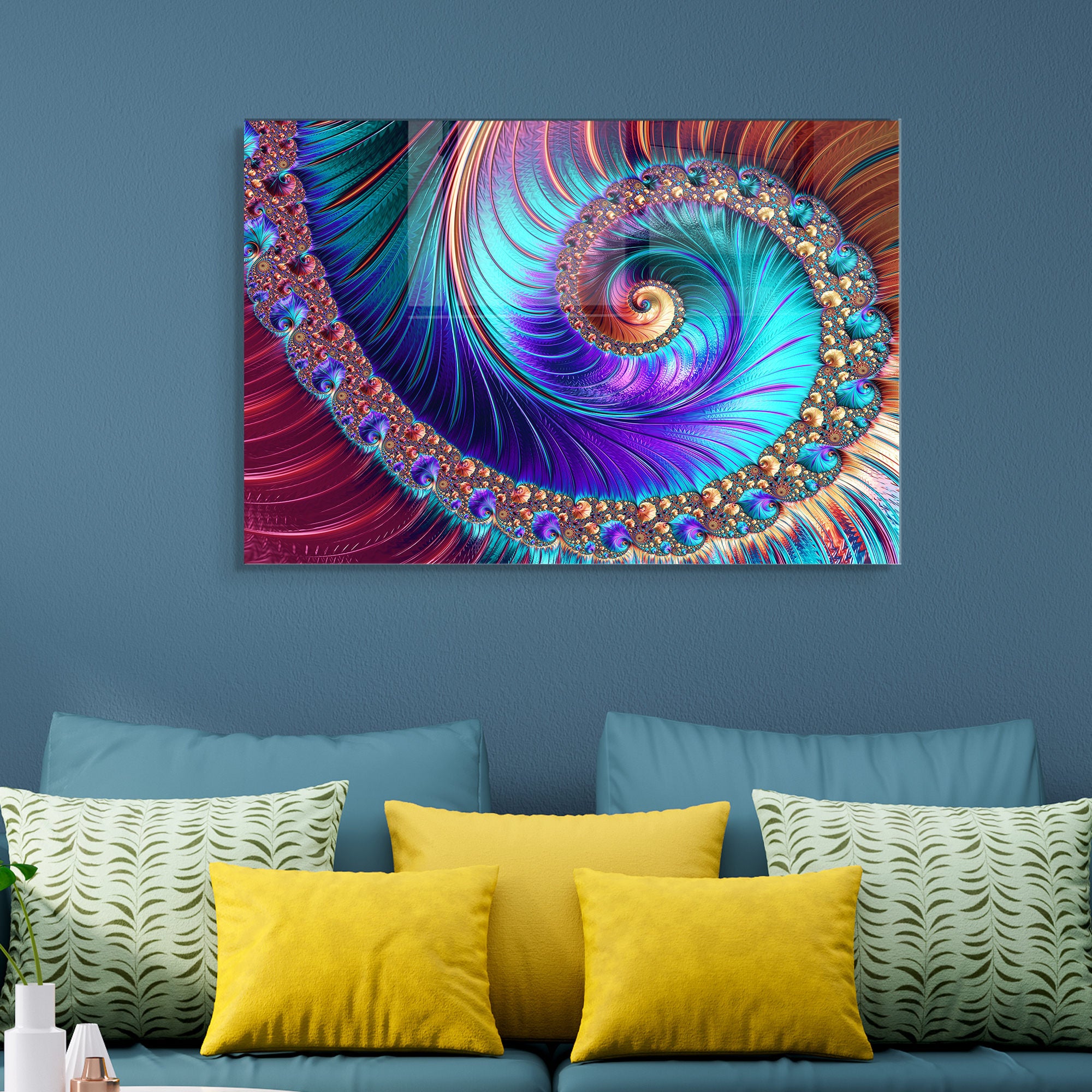 Quadro Decorativo em Vidro Temperado Multicolor 45x65cm - Arte Moderna para Transformar o Seu Espaço