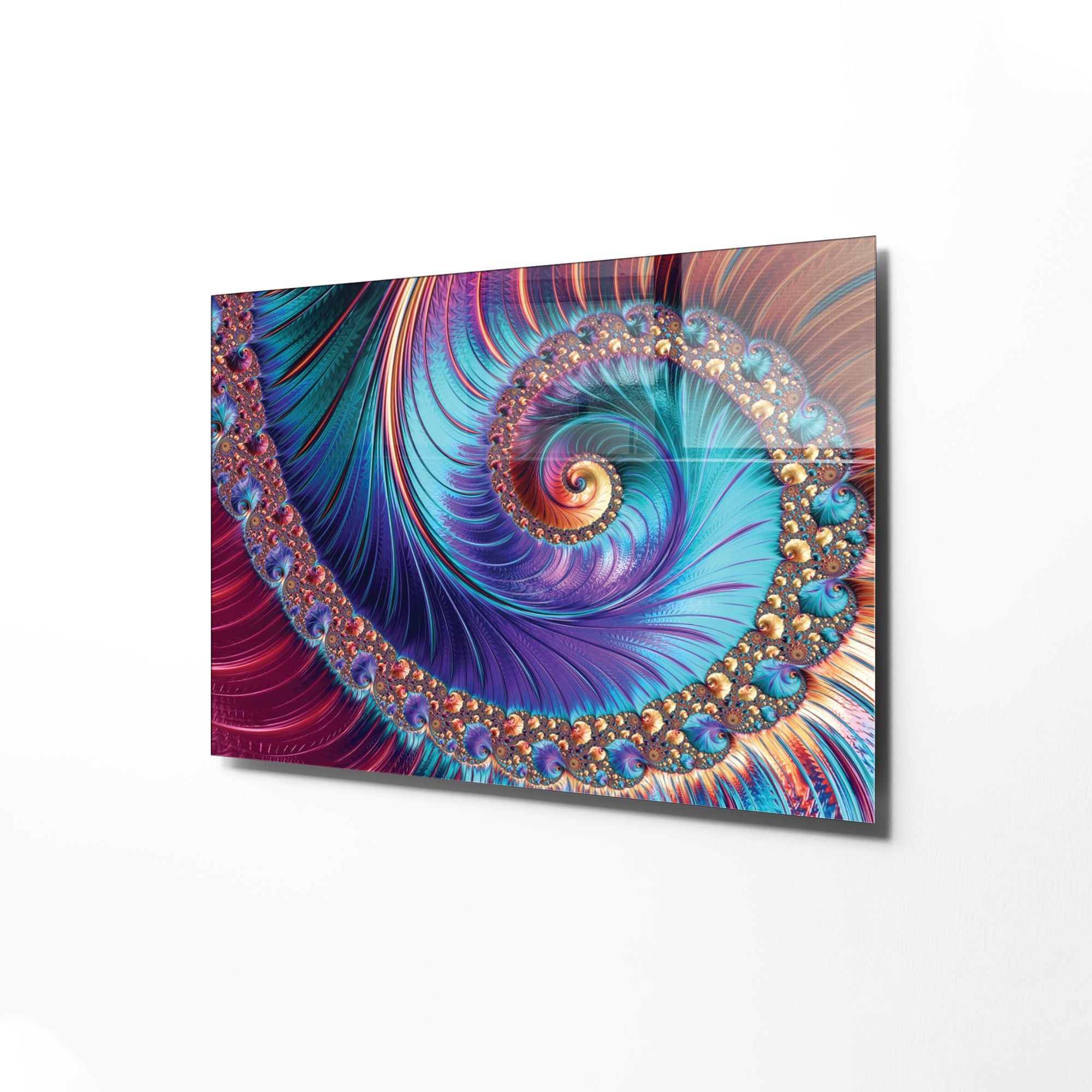 Quadro Decorativo em Vidro Temperado Multicolor 30x45cm - Arte Moderna para Decoração de Interiores