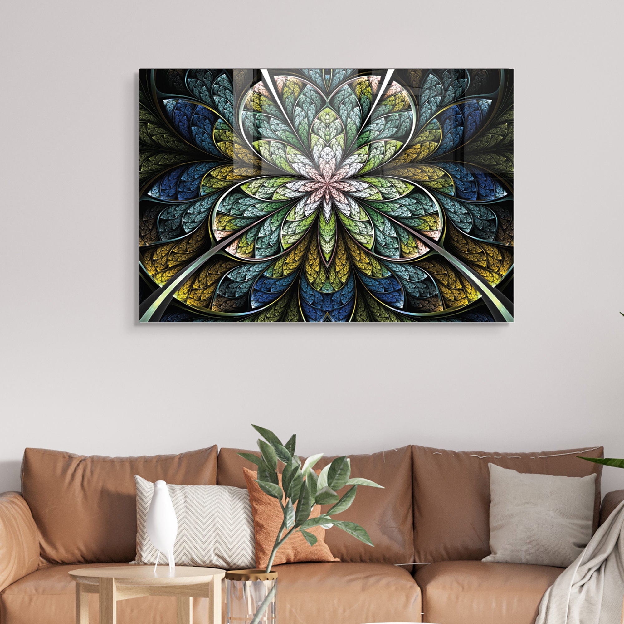 Quadro Decorativo em Vidro Temperado Multicolor 70x100cm - Arte Moderna para Transformar o Seu Espaço