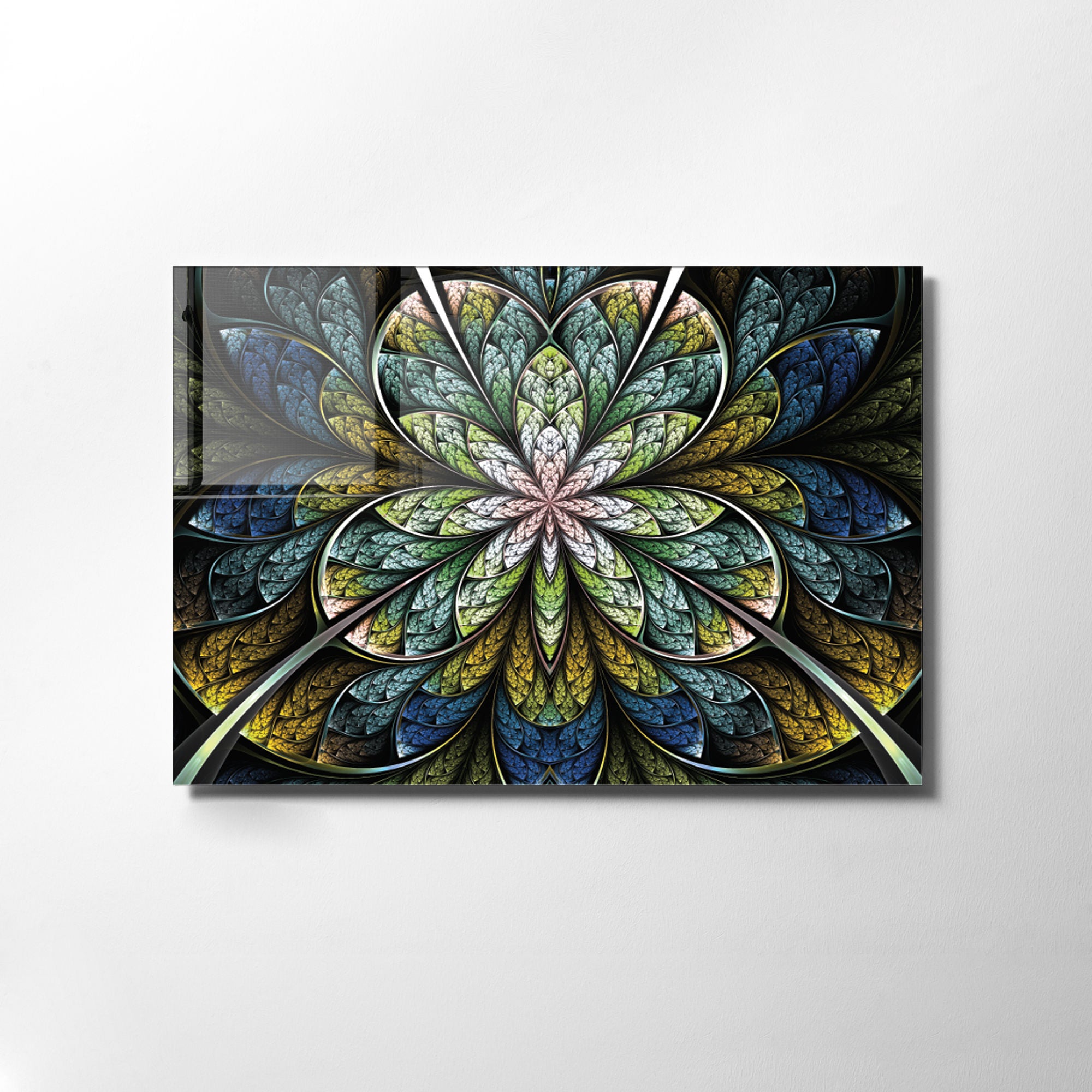 Quadro Decorativo em Vidro Temperado Multicolor 50x70cm - Arte Moderna para Transformar o Seu Espaço