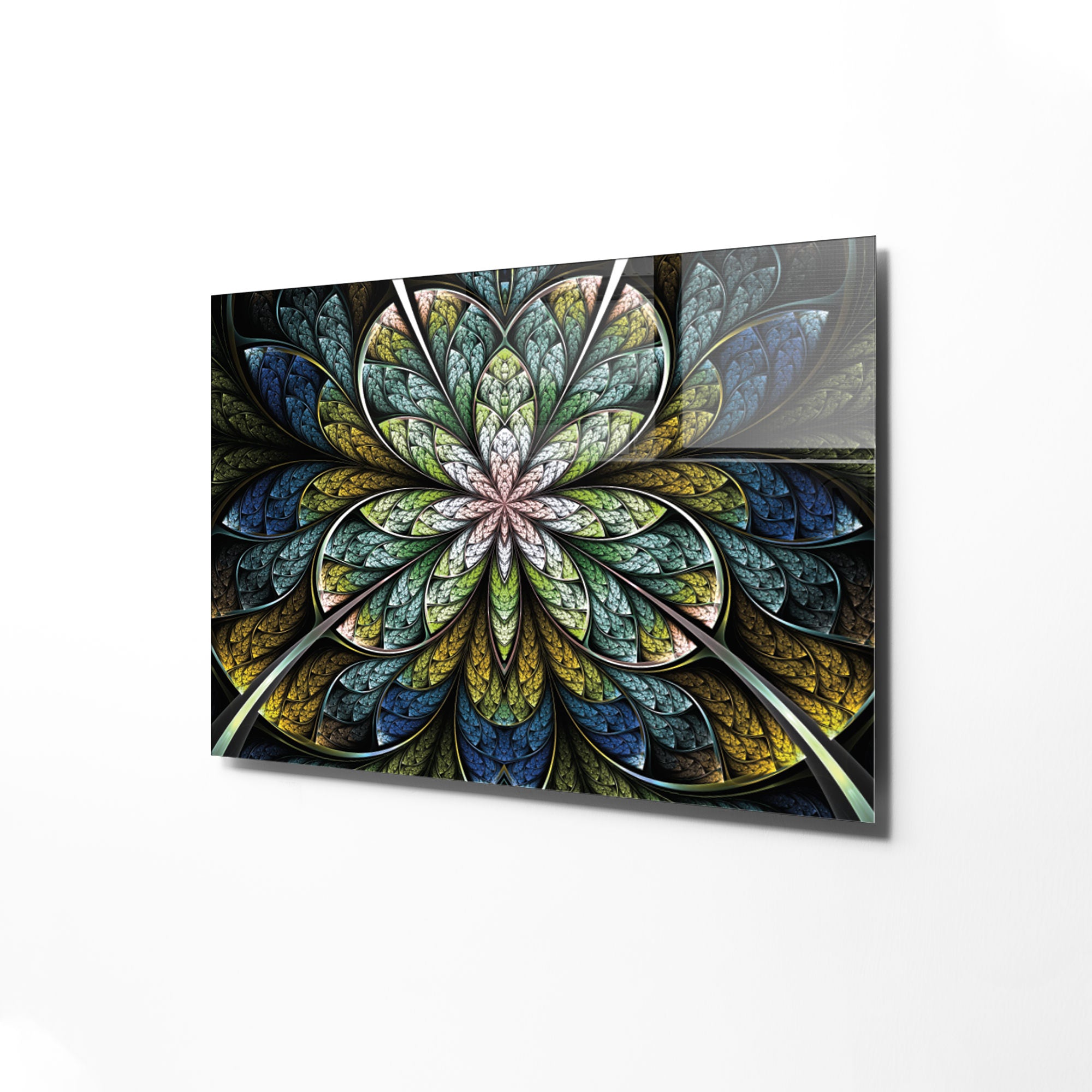Quadro Decorativo em Vidro Temperado Multicolor 45x65cm - Arte Moderna para Transformar o Seu Espaço