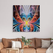 Quadro Decorativo em Vidro Temperado Multicolor 60x60cm - Arte Moderna para Transformar o Seu Espaço