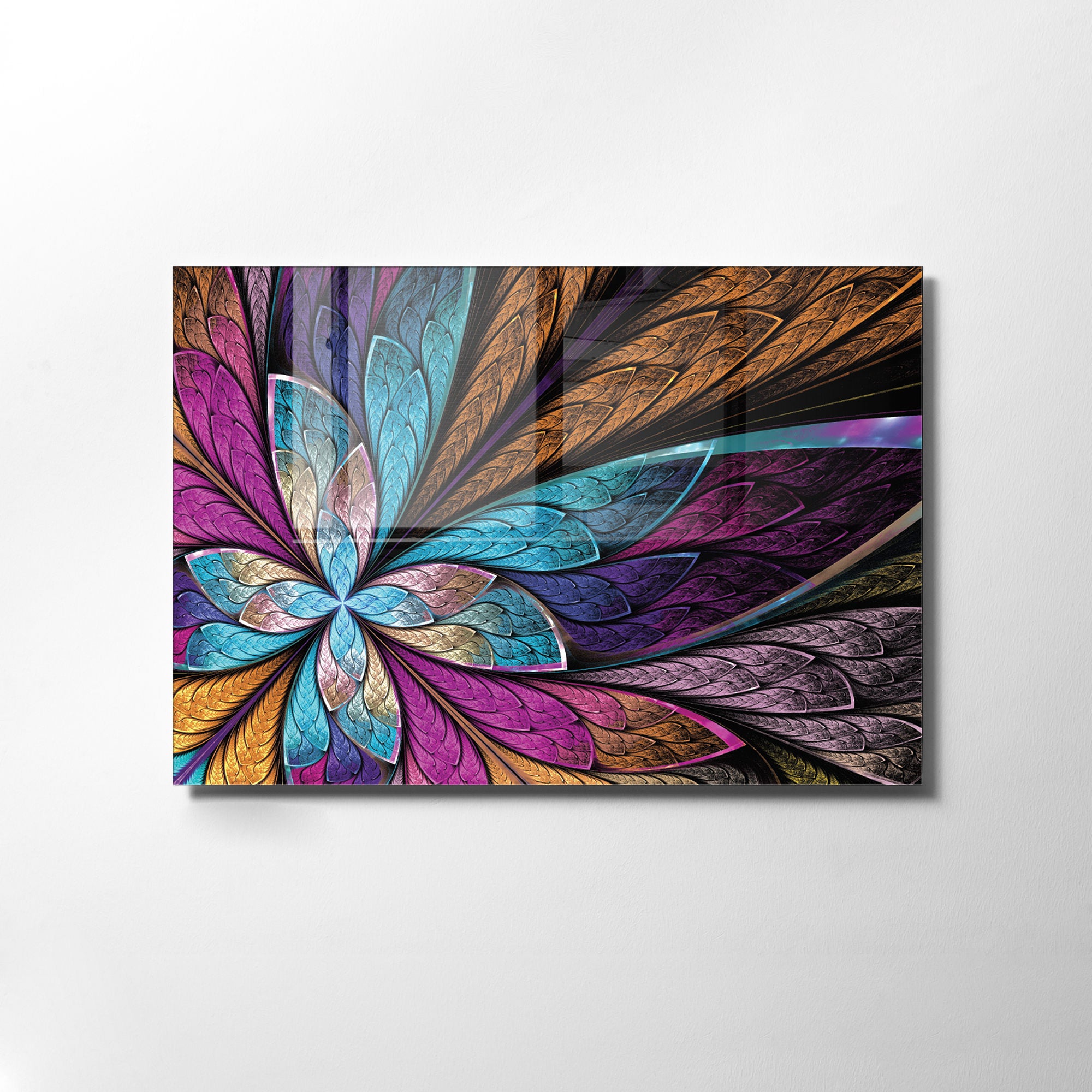 Quadro Decorativo em Vidro Temperado Multicolor 50x70cm - Arte Moderna para Transformar o Seu Espaço