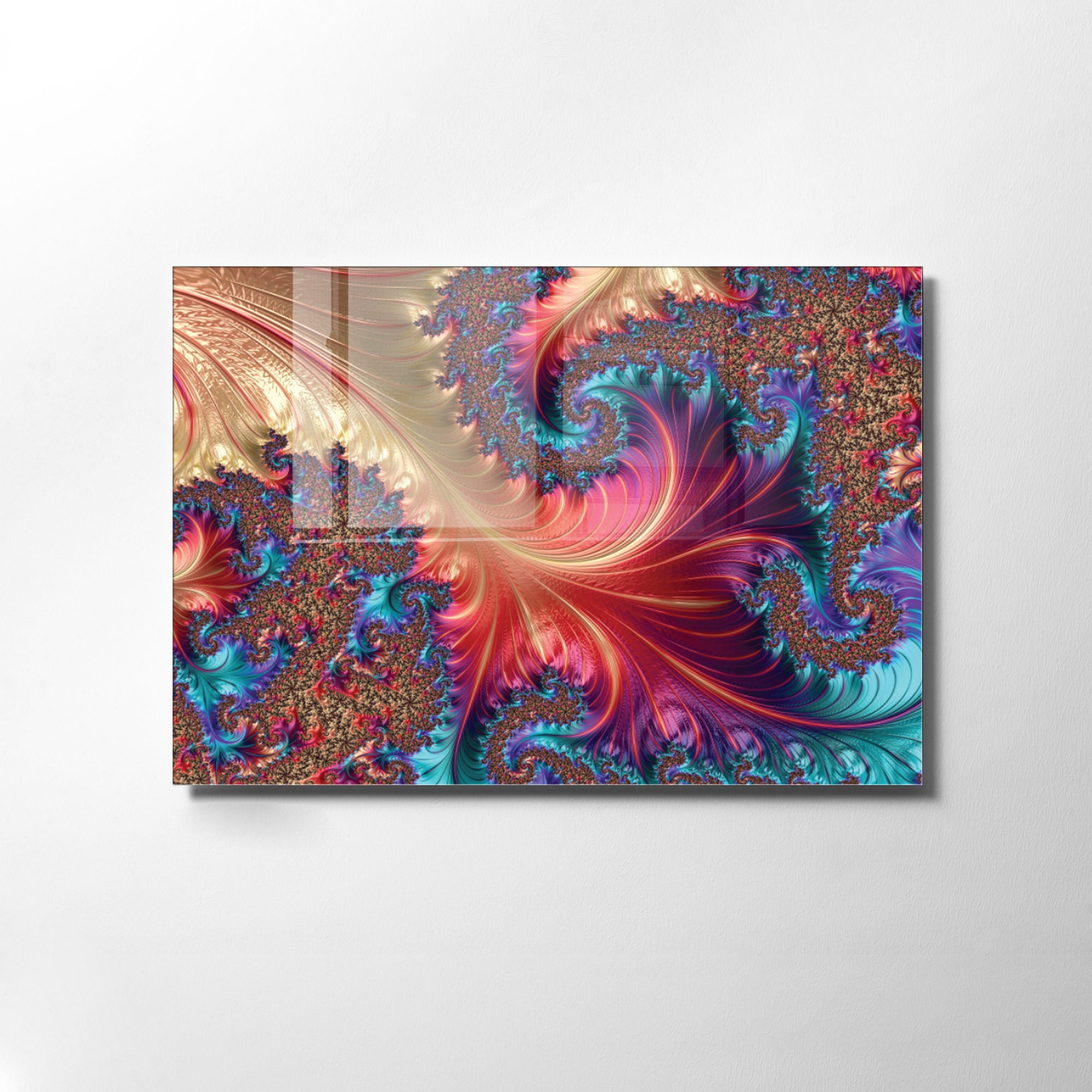 Quadro Decorativo em Vidro Temperado Multicolor 50x70cm - Arte Moderna para Transformar o Seu Espaço