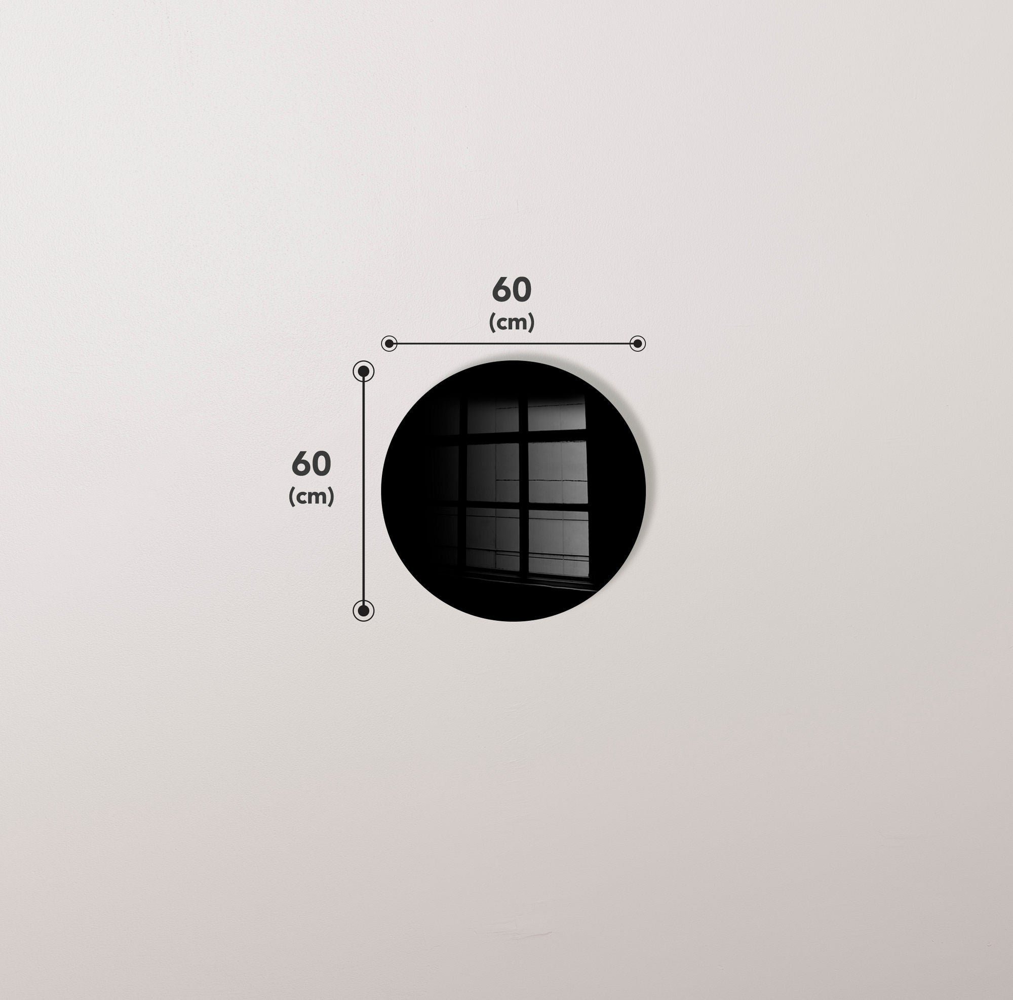 Pintura Decorativa em Vidro Temperado Multicolor - 60cm de Diâmetro, Espessura 4mm