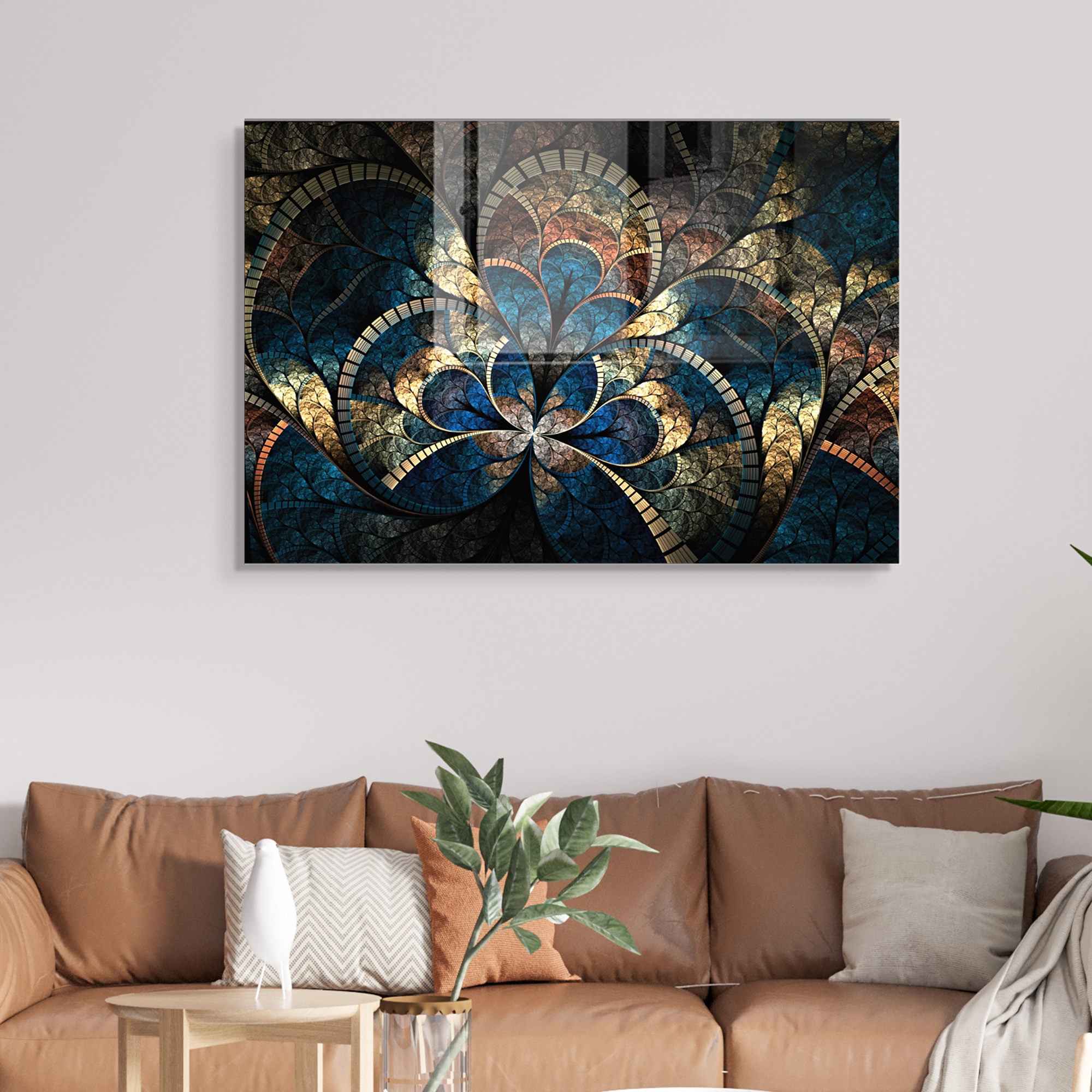 Quadro Decorativo em Vidro Temperado Multicolor 50x70cm - Arte Moderna para Transformar o Seu Espaço